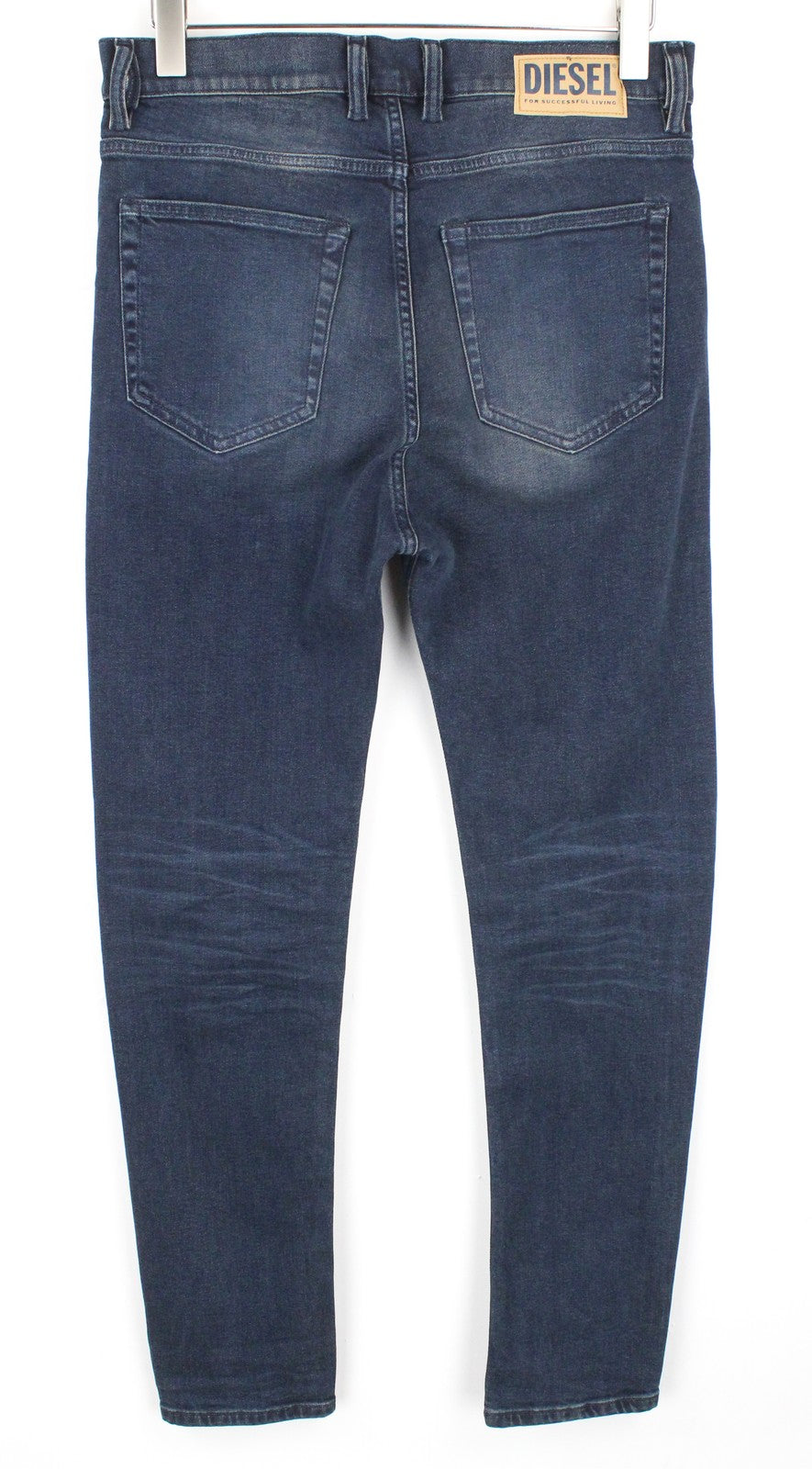 DIESEL D-Vider 084AU vyriški džinsai W28/L32 morkų kirpimo, skalbti, tamprūs, mėlyni 