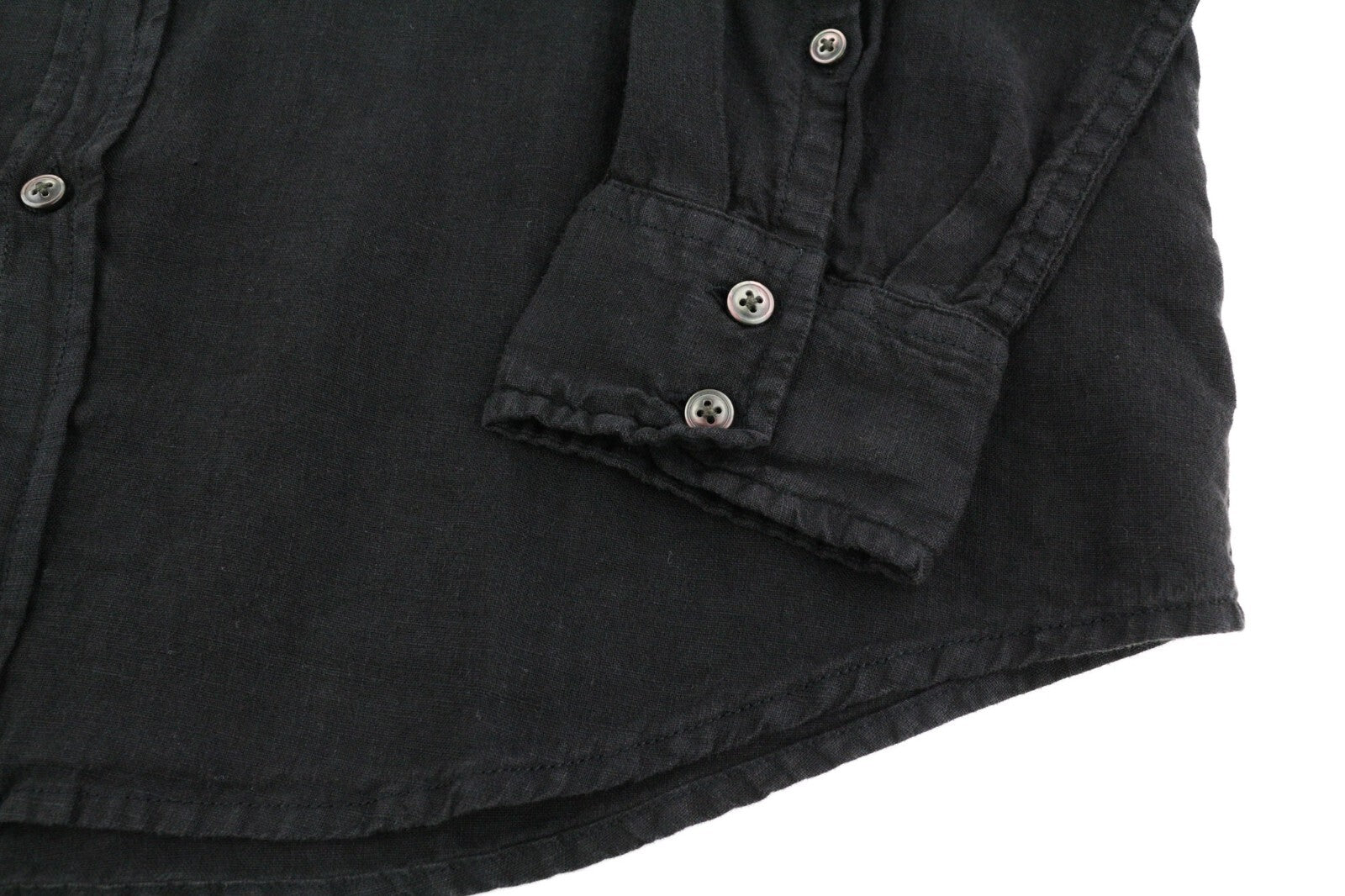 DIESEL S-East-Long-Lin vyriški marškinėliai, XL dydžio, vakarietiško stiliaus, lininiai, rekomenduojama kaina – 175 €, juodi. 