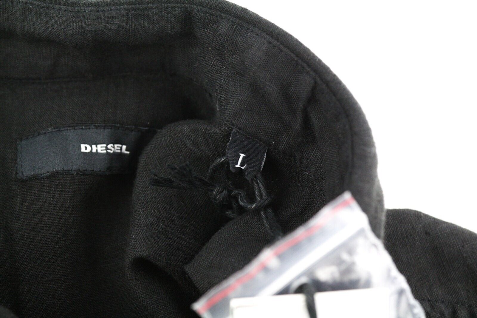 DIESEL S-East-Long-Lin vyriški marškinėliai, L, vakarietiški lininiai, rekomenduojama kaina – 175 €, juodi. 