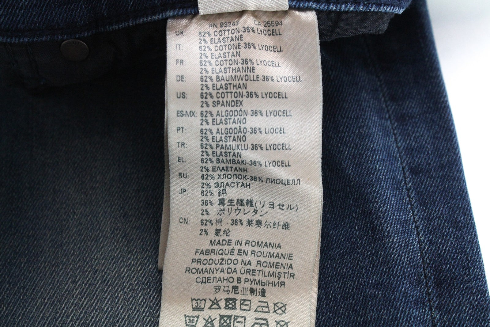 DIESEL D-Vider 084AU vyriški džinsai W29/L32 morkų kirpimo tamprūs mėlyni sagomis 