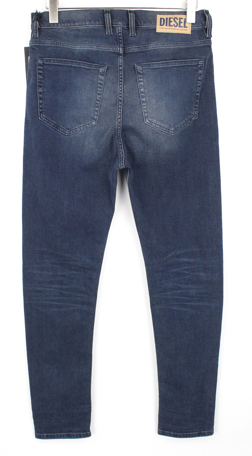 DIESEL D-Vider 084AU vyriški džinsai W29/L32 morkų kirpimo tamprūs mėlyni skalbti džinsai 