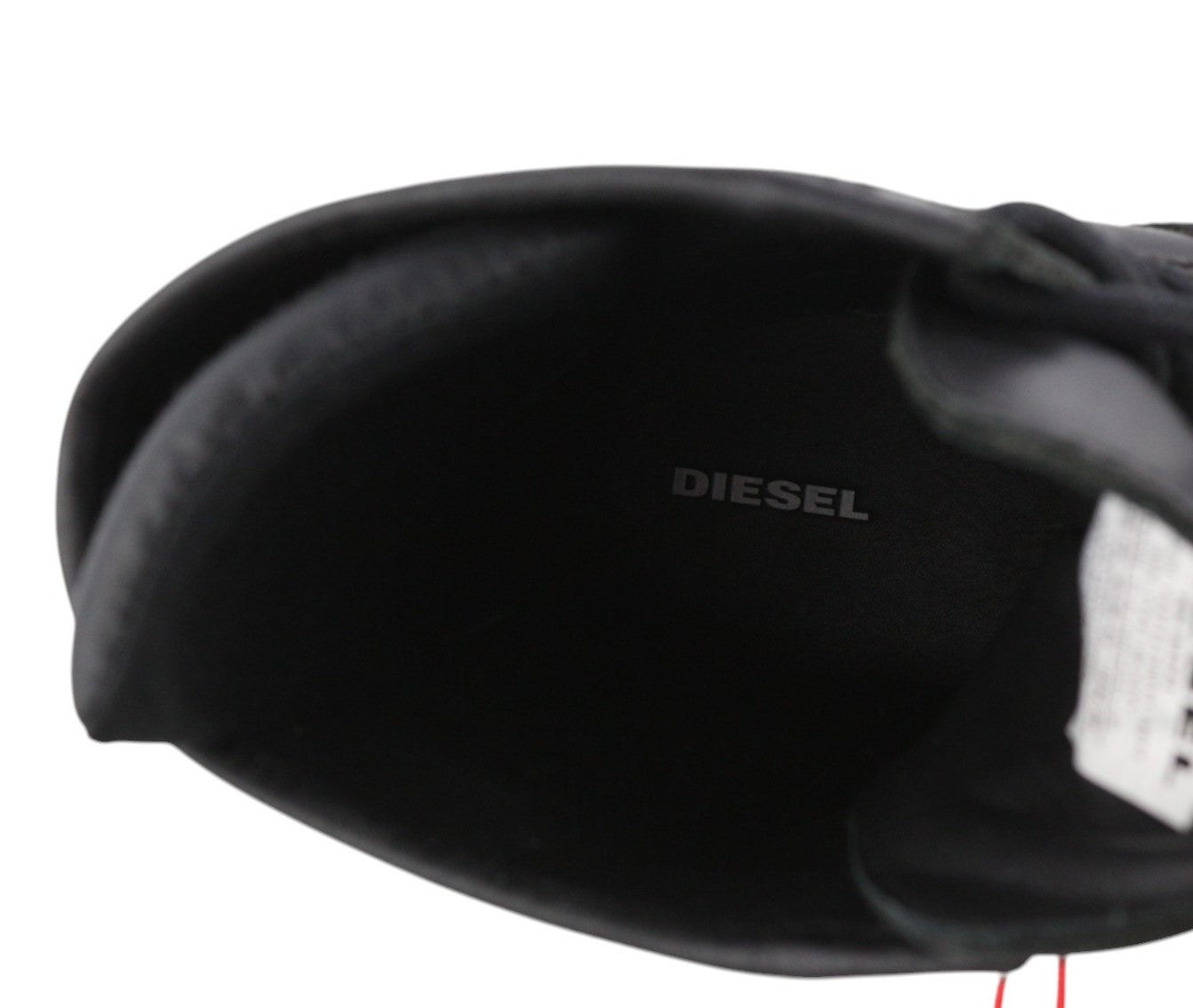 DIESEL D-Alabhama CB vyriški aulinukai, juodi, odiniai, vidutinio ūgio, su raišteliais, migdolų spalvos, RRP 295 € 