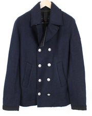 REPLAY vyriška striukė XL dydžio, tamsiai mėlyna, vilnos mišinio, dviguba apykakle, pamušalu. RMK 329 € 