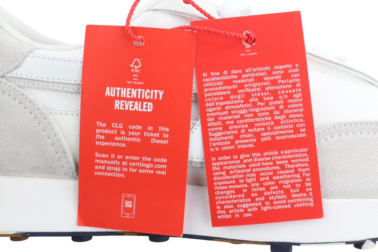 DIESEL S-Racer-Lc vyriški sportbačiai, EU45, balti, zomšiniai, odiniai, RRP 195 €