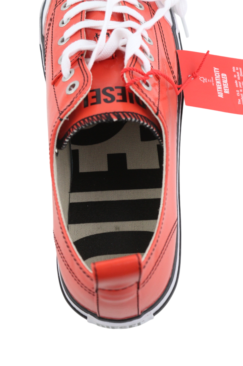 DIESEL S-Athos žemo lygio vyriški sportbačiai, EU43, raudoni, dengti žemu pamušalu, RRP 160 € 