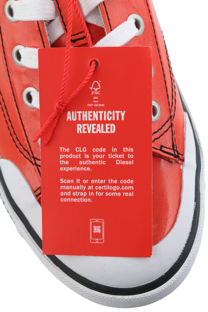 DIESEL S-Athos žemo lygio vyriški sportbačiai, EU43, raudoni, dengti žemu pamušalu, RRP 160 € 