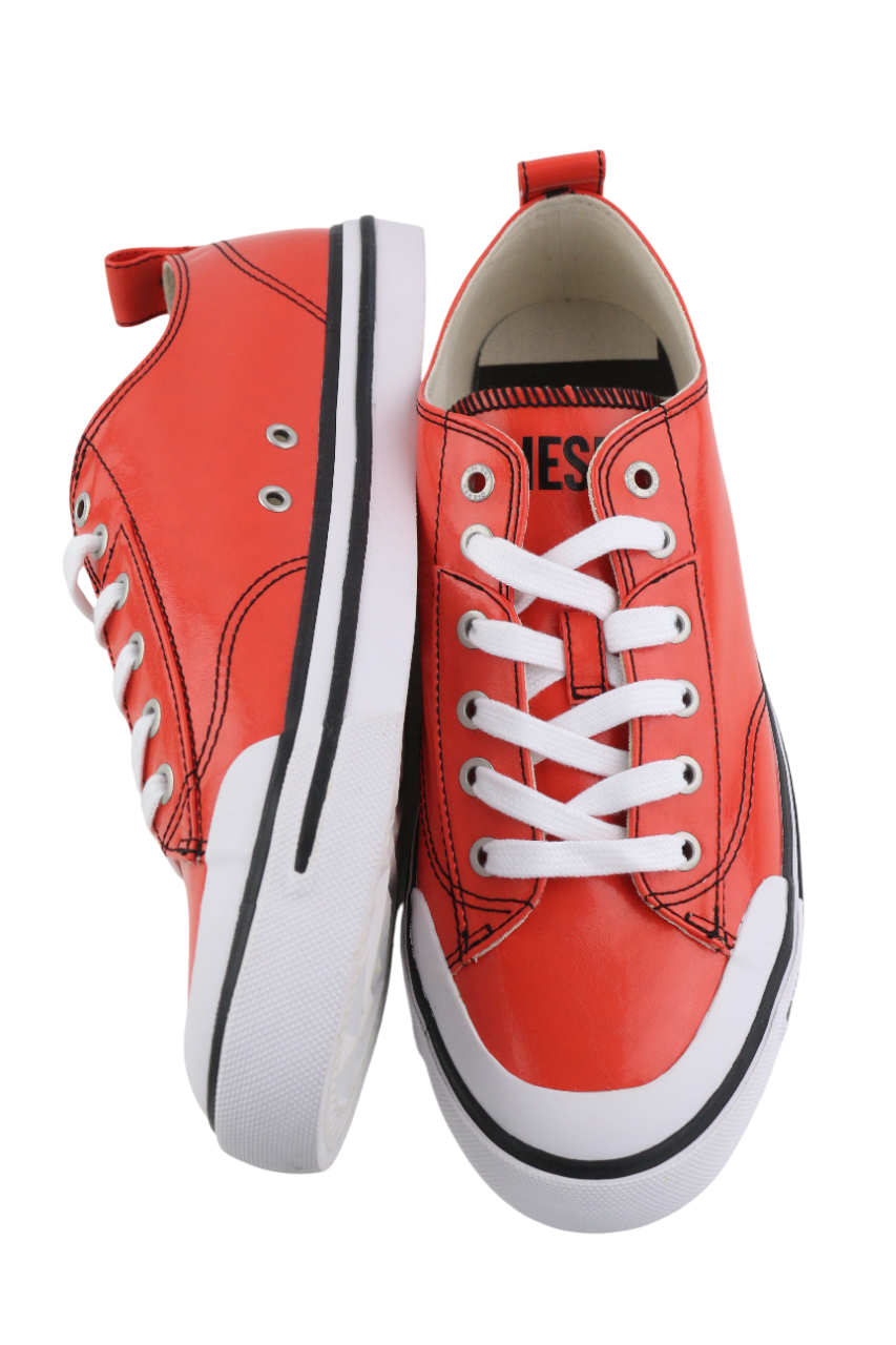 DIESEL S-Athos žemo lygio vyriški sportbačiai, EU43, raudoni, dengti žemu pamušalu, RRP 160 € 