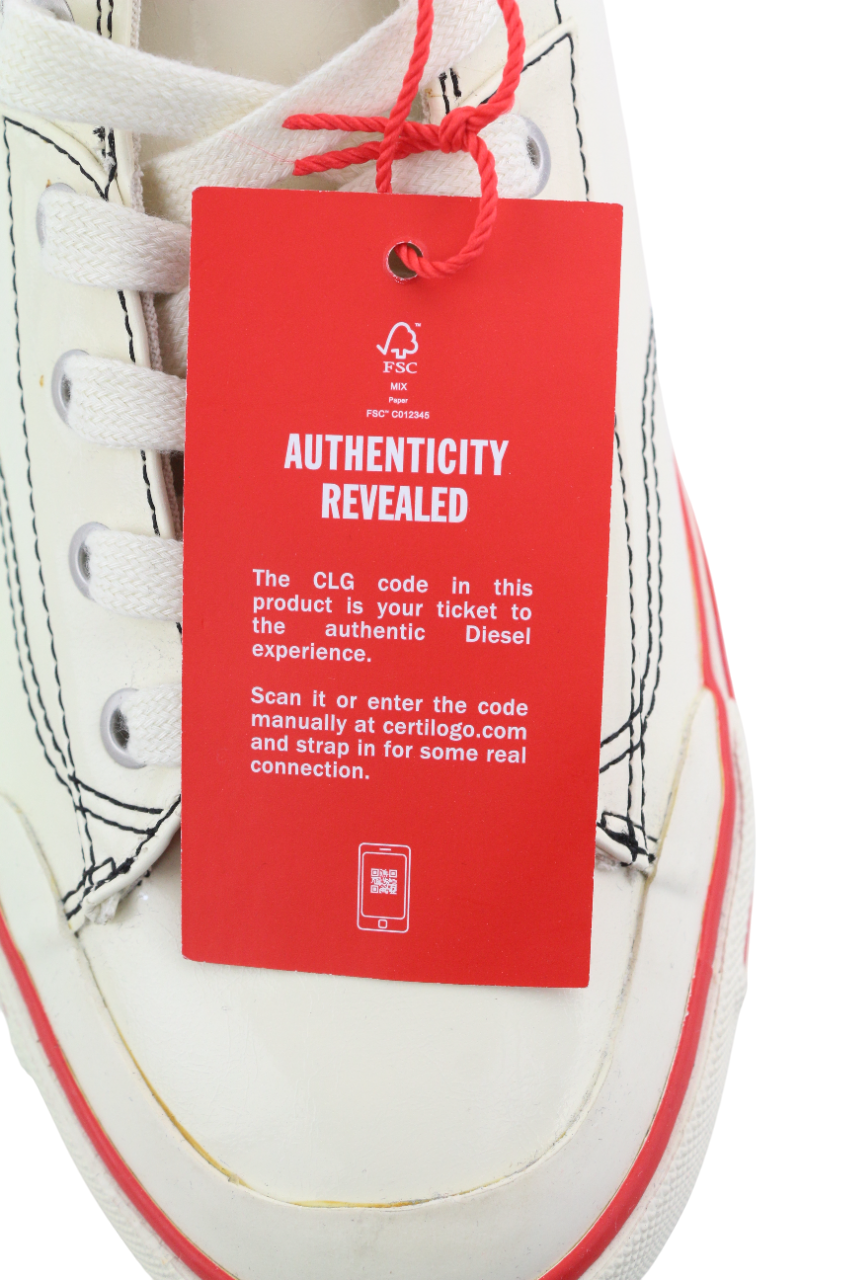 DIESEL S-Athos žemakulniai vyriški sportbačiai, 44 dydžio, balti, suvarstomi, RRP 160 € 