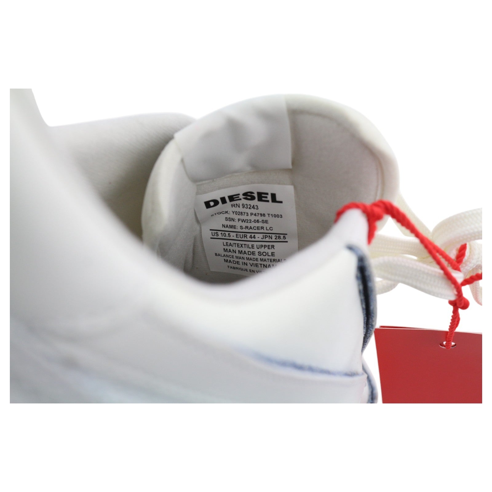 DIESEL S-Racer LC vyriški sportbačiai, balti, zomšos ir odos, EU44, kaina – 195 € 