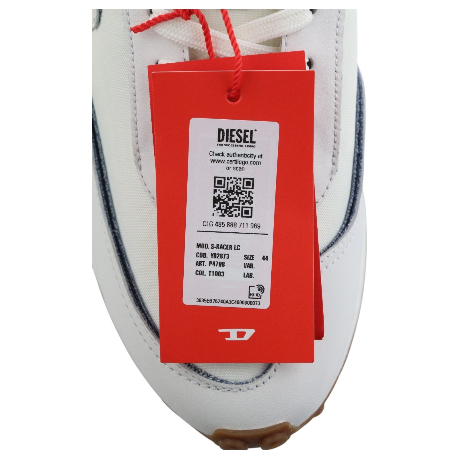 DIESEL S-Racer LC vyriški sportbačiai, balti, zomšos ir odos, EU44, kaina – 195 € 