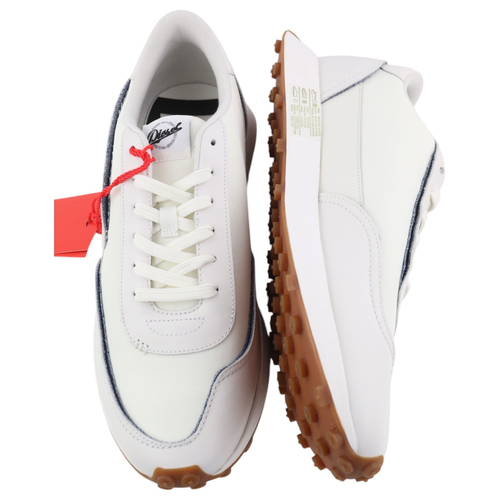 DIESEL S-Racer LC vyriški sportbačiai, balti, zomšos ir odos, EU44, kaina – 195 € 