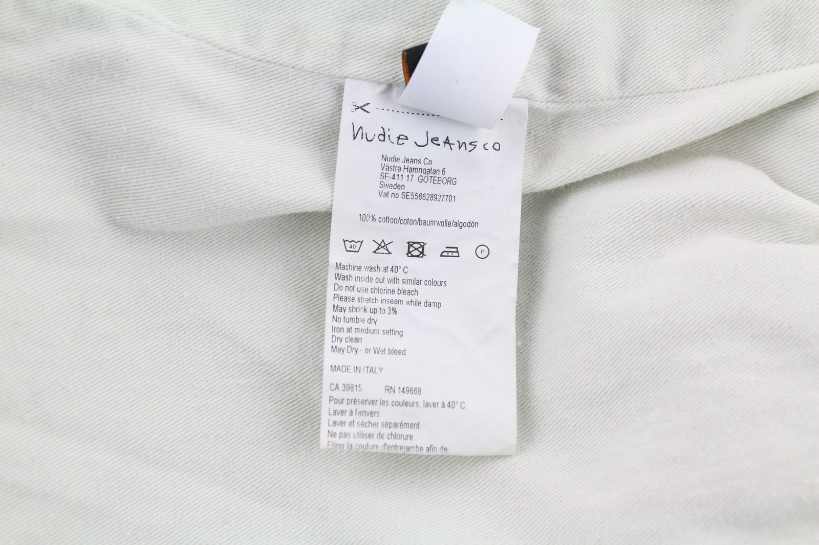 NUDIE JEANS Gudrun Camo džinsinis moteriškas švarkas S mėlynas raštuotas medvilninis skalbtas bomber 