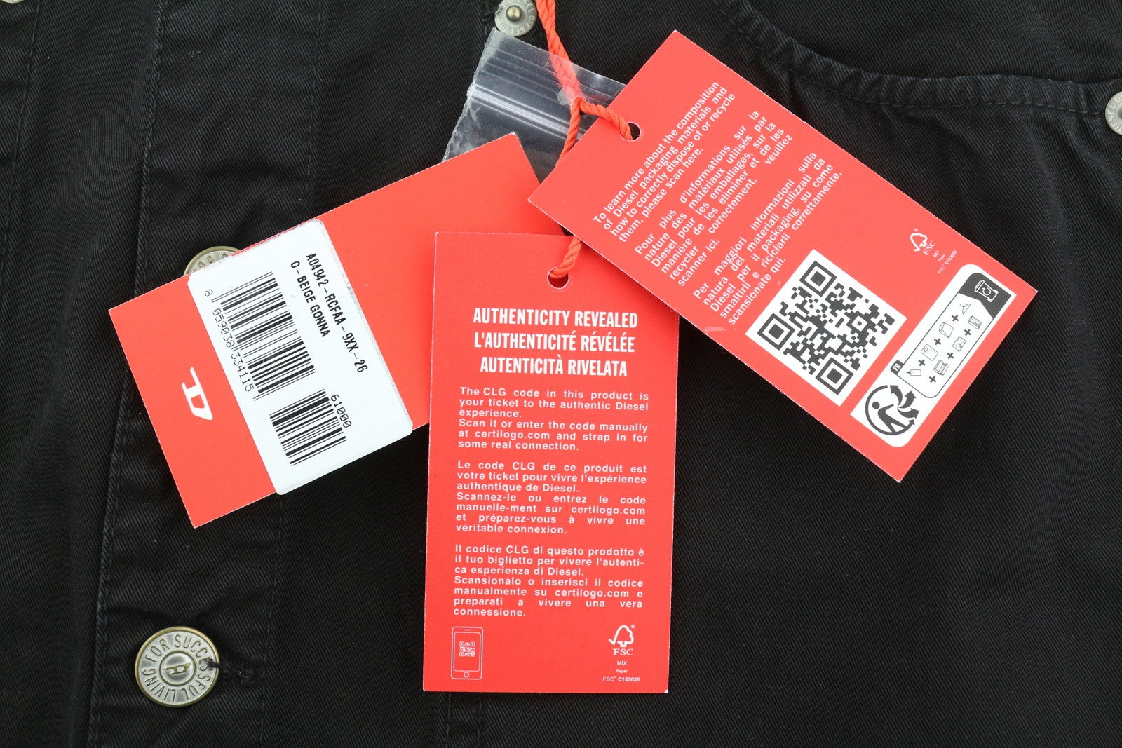 DIESEL O-Beige moteriškas sijonas W26 juodas medvilninis RRP150 5 dizaino kišenės su logotipu Mini 