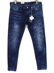 SCOTCH &amp; SODA Tye vyriški džinsai W32/L34 Slim Carrot Fit skalbtos mėlynos medvilnės tamprės 