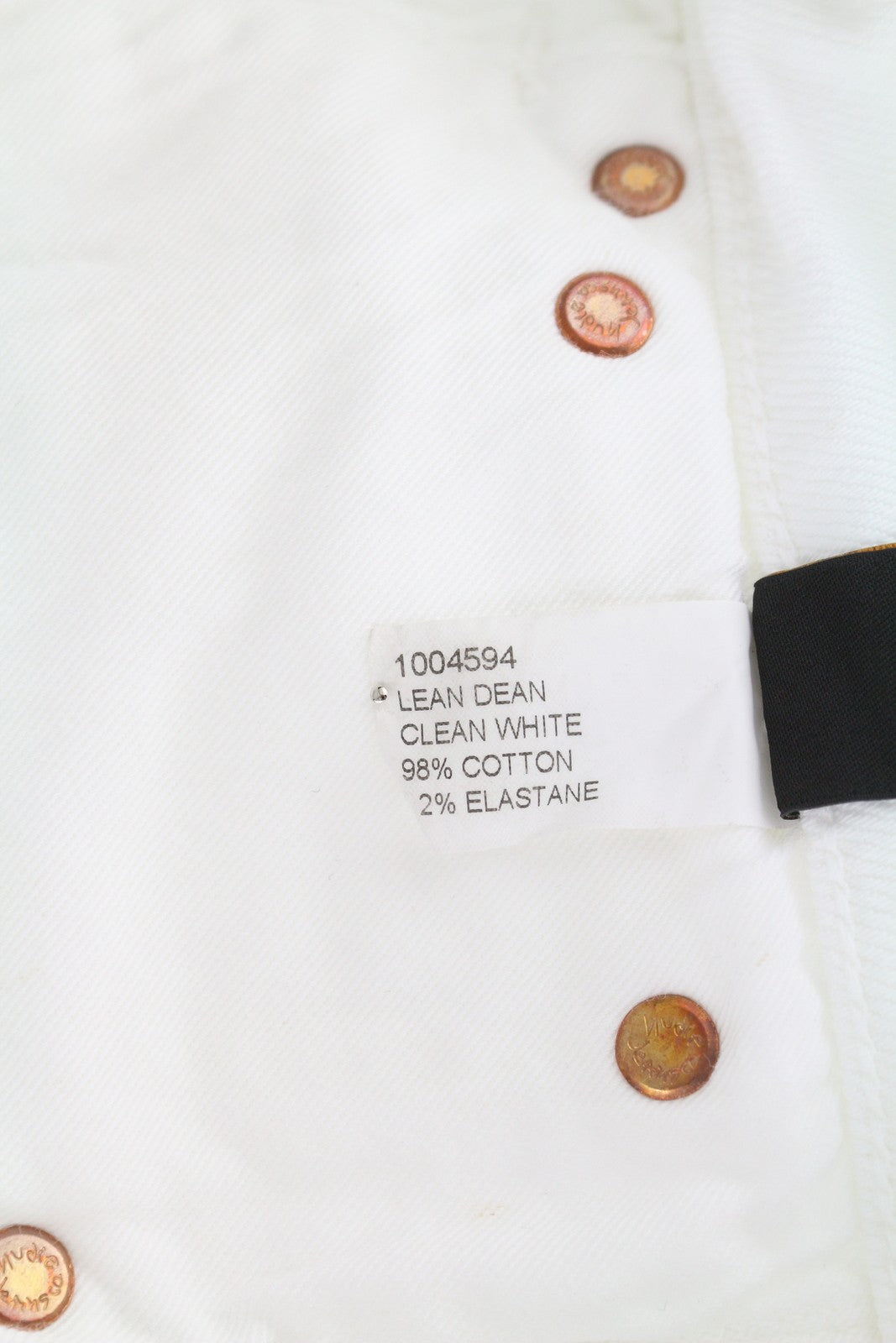 NUDIE JEANS Lean Dean Men Shorts W29 Denim White Zip Fly Cotton Turn Up Pockets