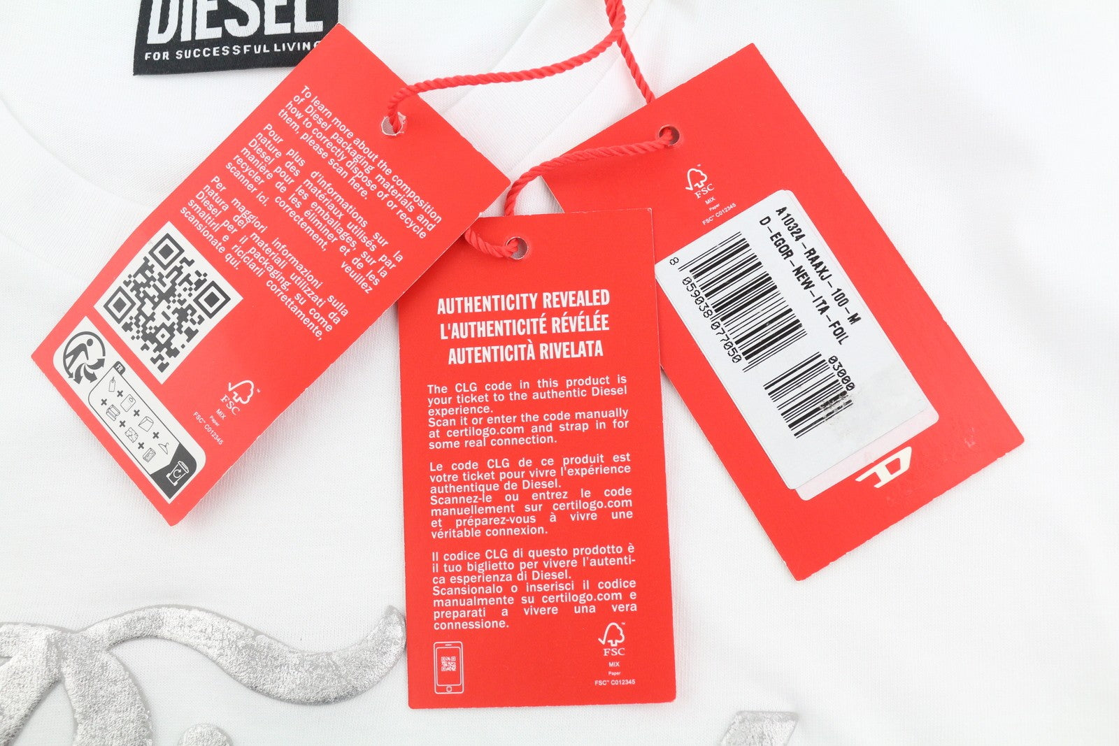 DIESEL D-Egor-New-Ita-Foil moteriška suknelė M balta trumpomis rankovėmis trikotažo laisvalaikio mini 