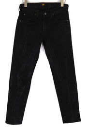 LEE Daren Men Jeans W30/L32 Straight Fit Black Cotton Stretch Washed 5-Pocket