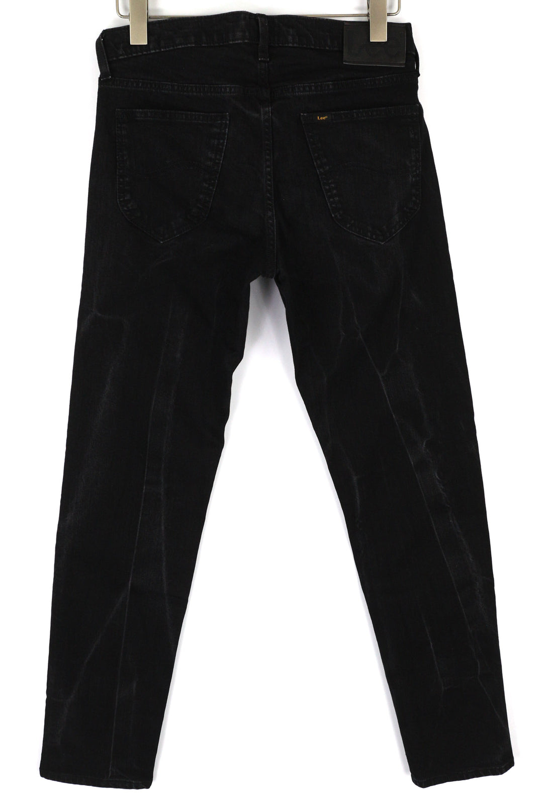 LEE Daren Men Jeans W30/L32 Straight Fit Black Cotton Stretch Washed 5-Pocket