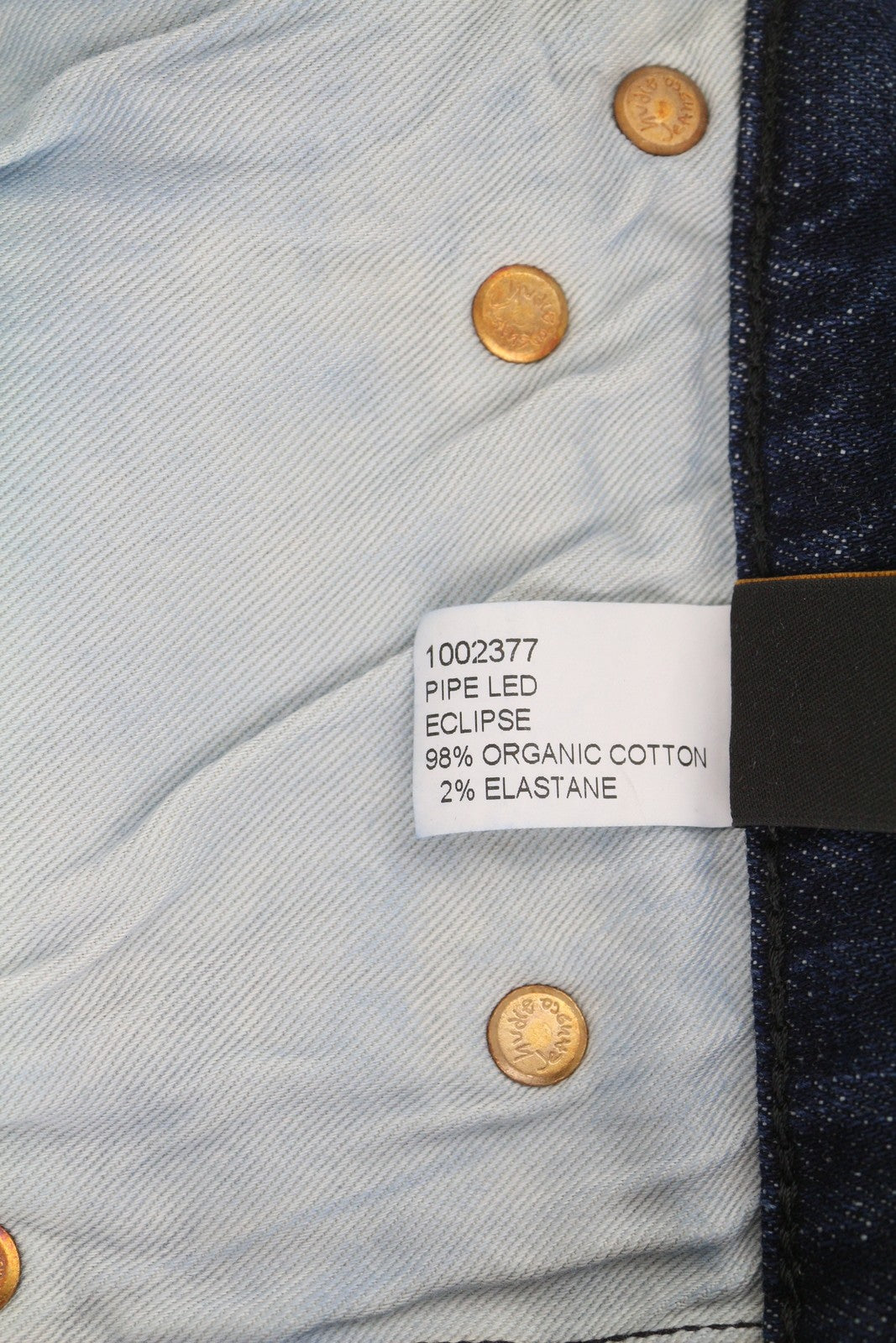 NUDIE JEANS Pipe Led Men Shorts W29 Washed Denim Blue Zip Fly Organic Pockets