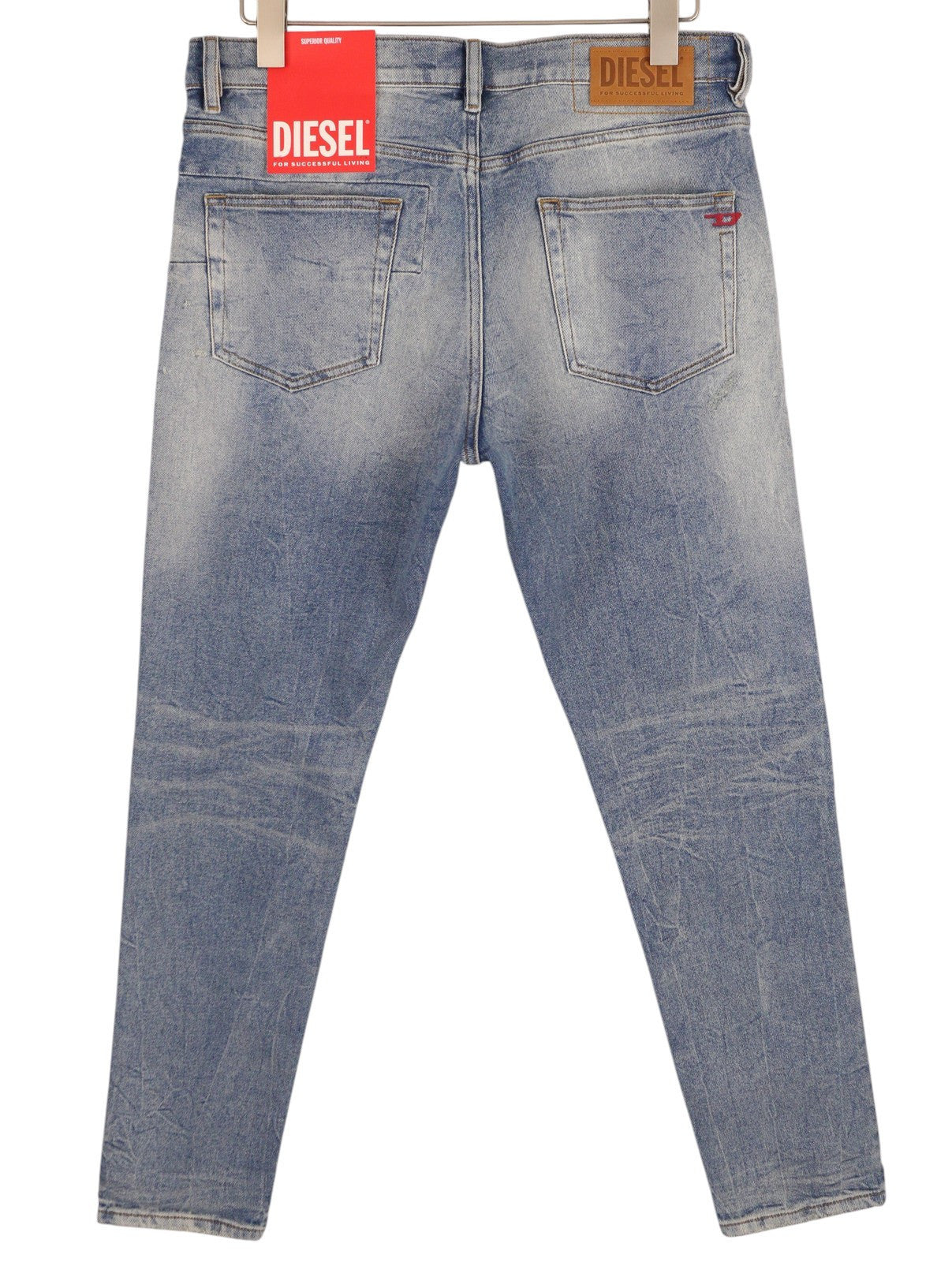 DIESEL 2019 D-Strukt 009MW vyriški džinsai W33/L30 Slim Fit vidutinio juosmens plėšyti džinsai. Rekomenduojama kaina 195 €. 