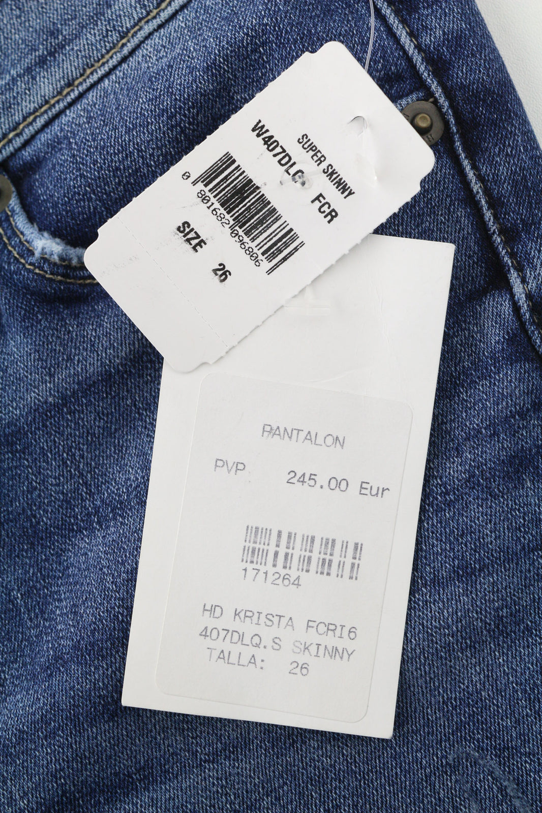 HUDSON Krista Women Jeans W26 Washed Blue Cotton Stretch Super Skinny Fit