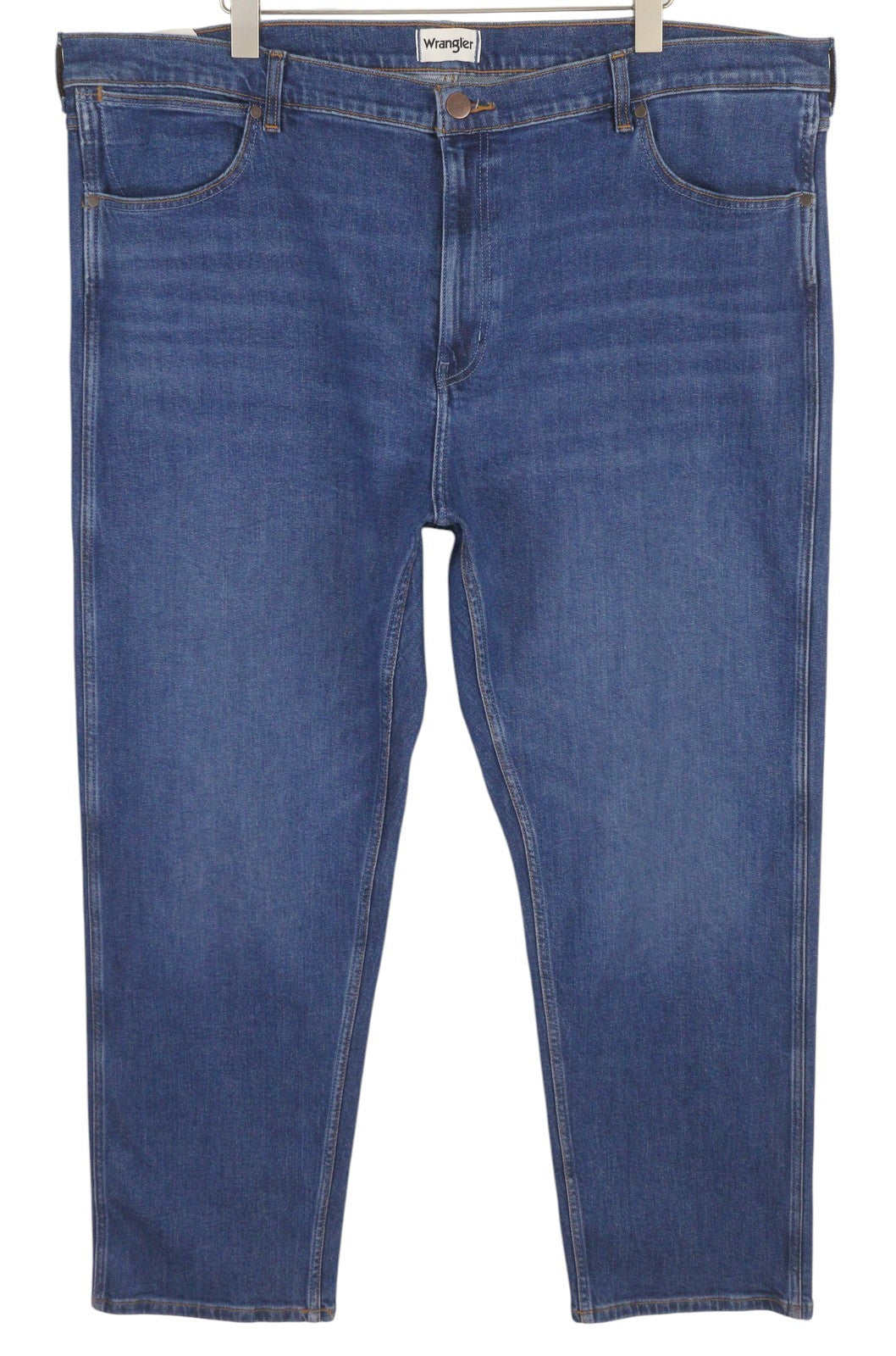 WRANGLER Frontier vyriški džinsai W46/L32, skalbto džinso mėlynumo, laisvo kirpimo, tiesaus kirpimo, su užtrauktuku 