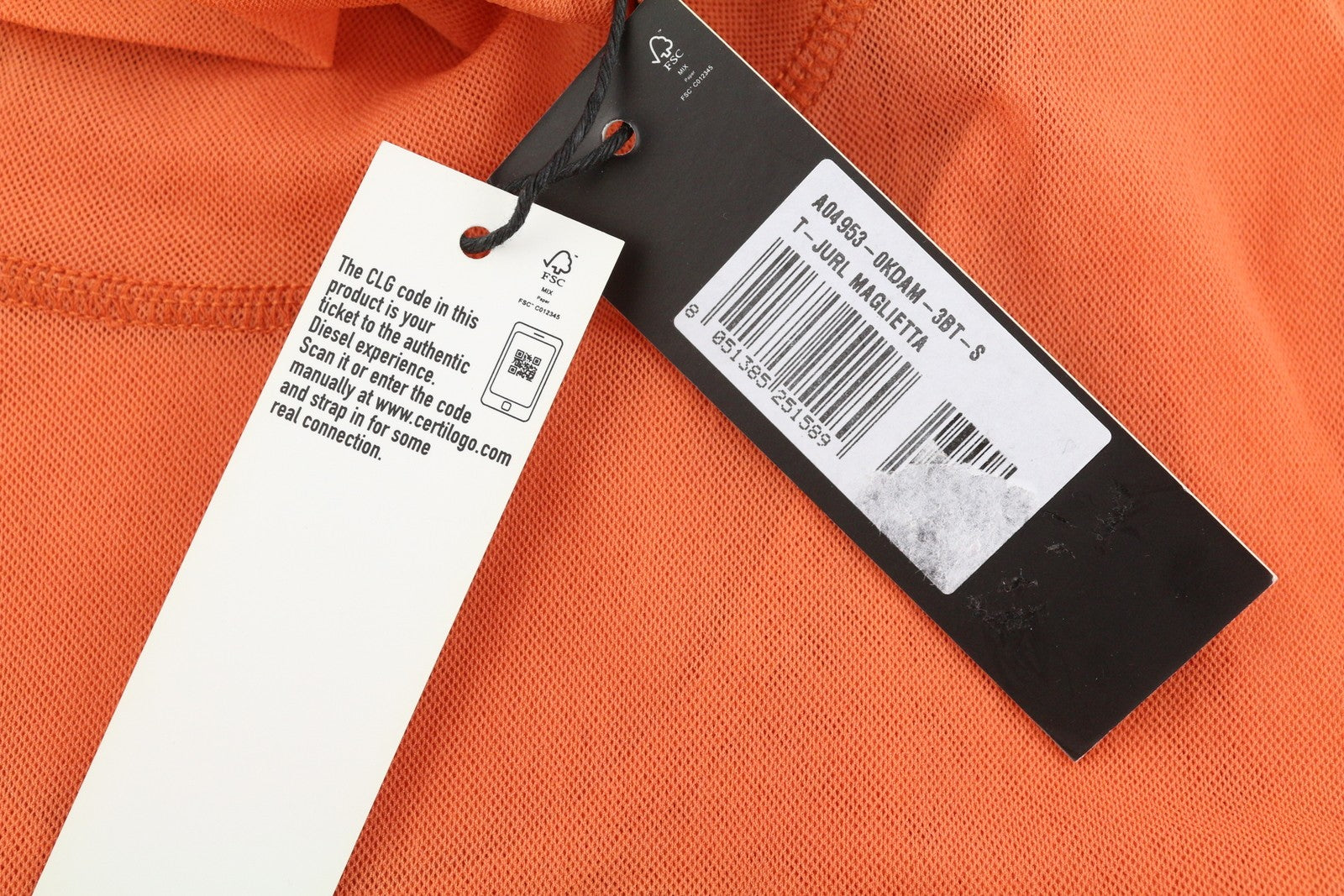 DIESEL T-Jurl moteriški marškinėliai S dydžio, oranžiniai, pamušalu, aukšta apykakle, ilgomis rankovėmis, ploni. RRP 150 €. 