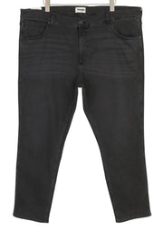 WRANGLER Greensboro Men Jeans W46/L34 Washed Black Denim Regular Straight Fit