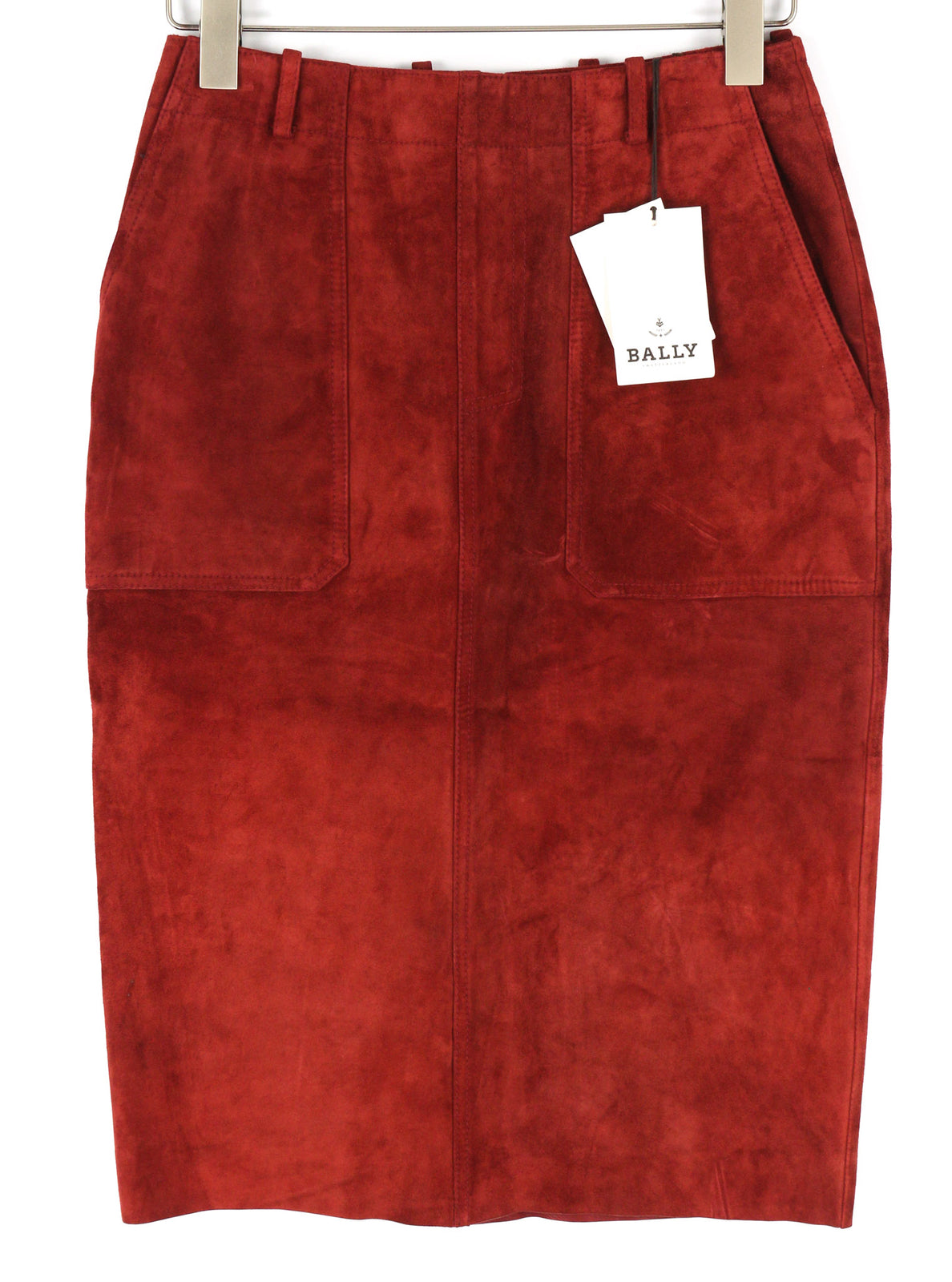 BALLY moteriškas sijonas, rudas, US8, natūralios veršiuko odos, zomšos pamušalas, su kišenėmis 