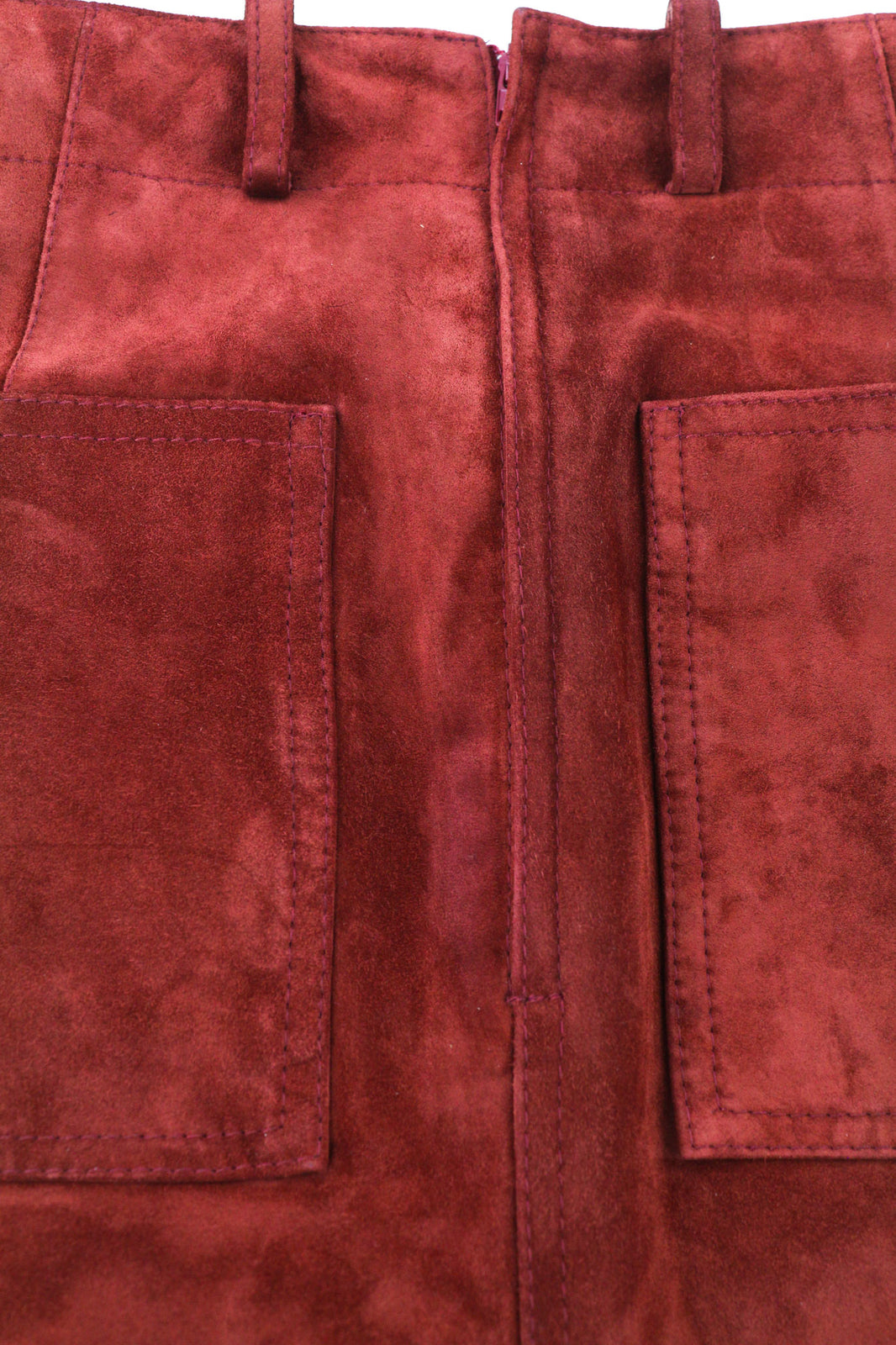 BALLY moteriškas sijonas, rudas, US8, natūralios veršiuko odos, zomšos pamušalas, su kišenėmis 