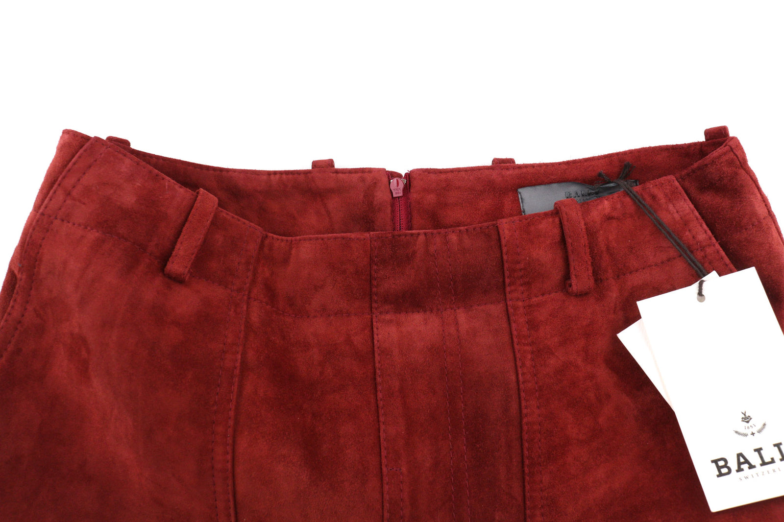 BALLY moteriškas sijonas, rudas, US8, natūralios veršiuko odos, zomšos pamušalas, su kišenėmis 