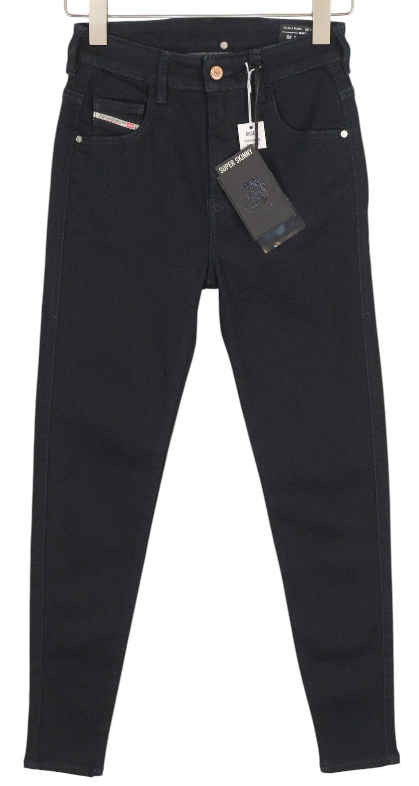 DIESEL Slandy-High 009CW moteriški džinsai W26/L32 itin aptempti, aukštu juosmeniu, tamprūs 