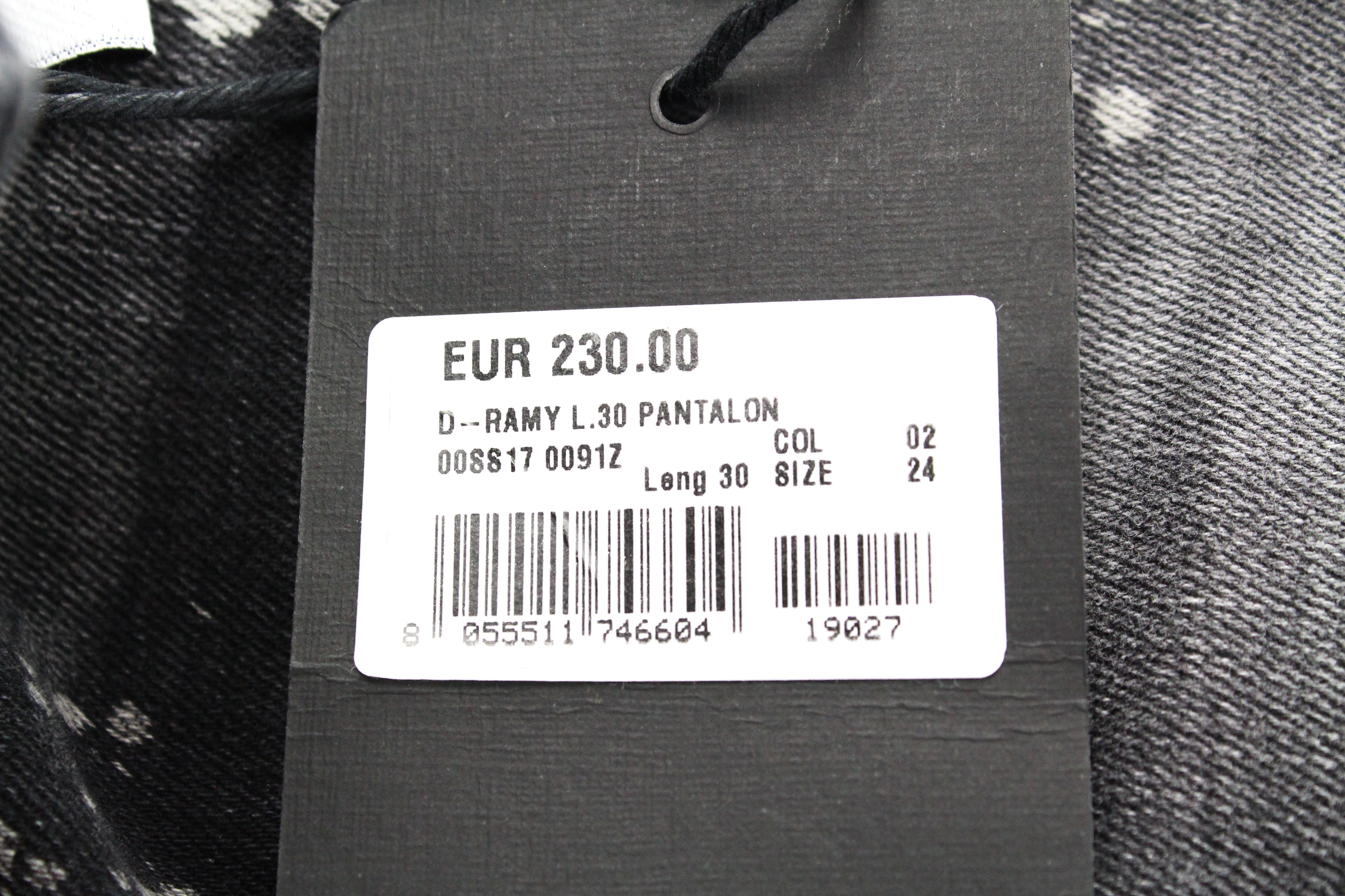 DIESEL D-Ramy 0091Z moteriški džinsai W24/L30 aptempti mergaitėms pilki tamprūs džinsai 