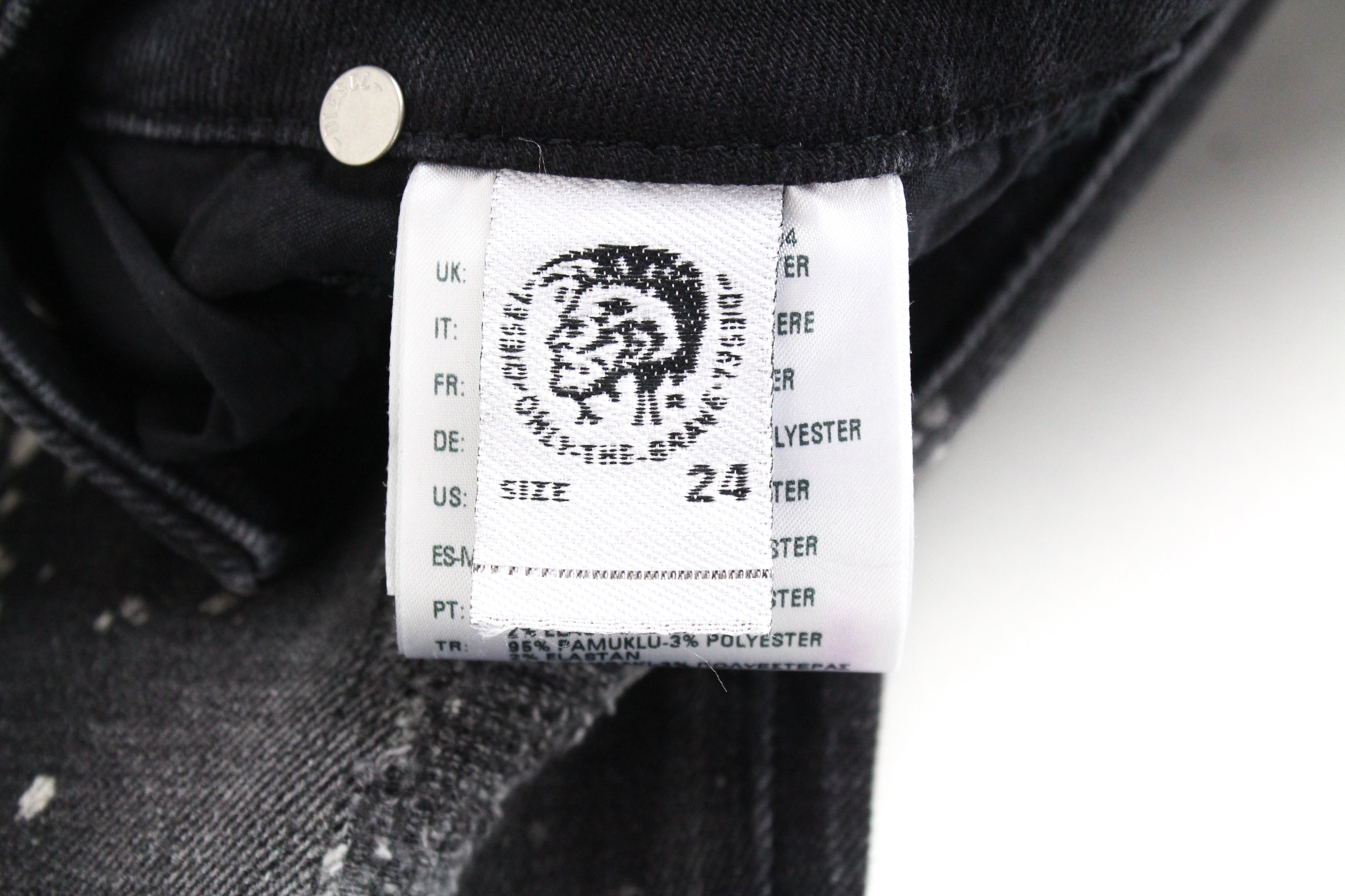 DIESEL D-Ramy 0091Z moteriški džinsai W24/L30 aptempti mergaitėms pilki tamprūs džinsai 