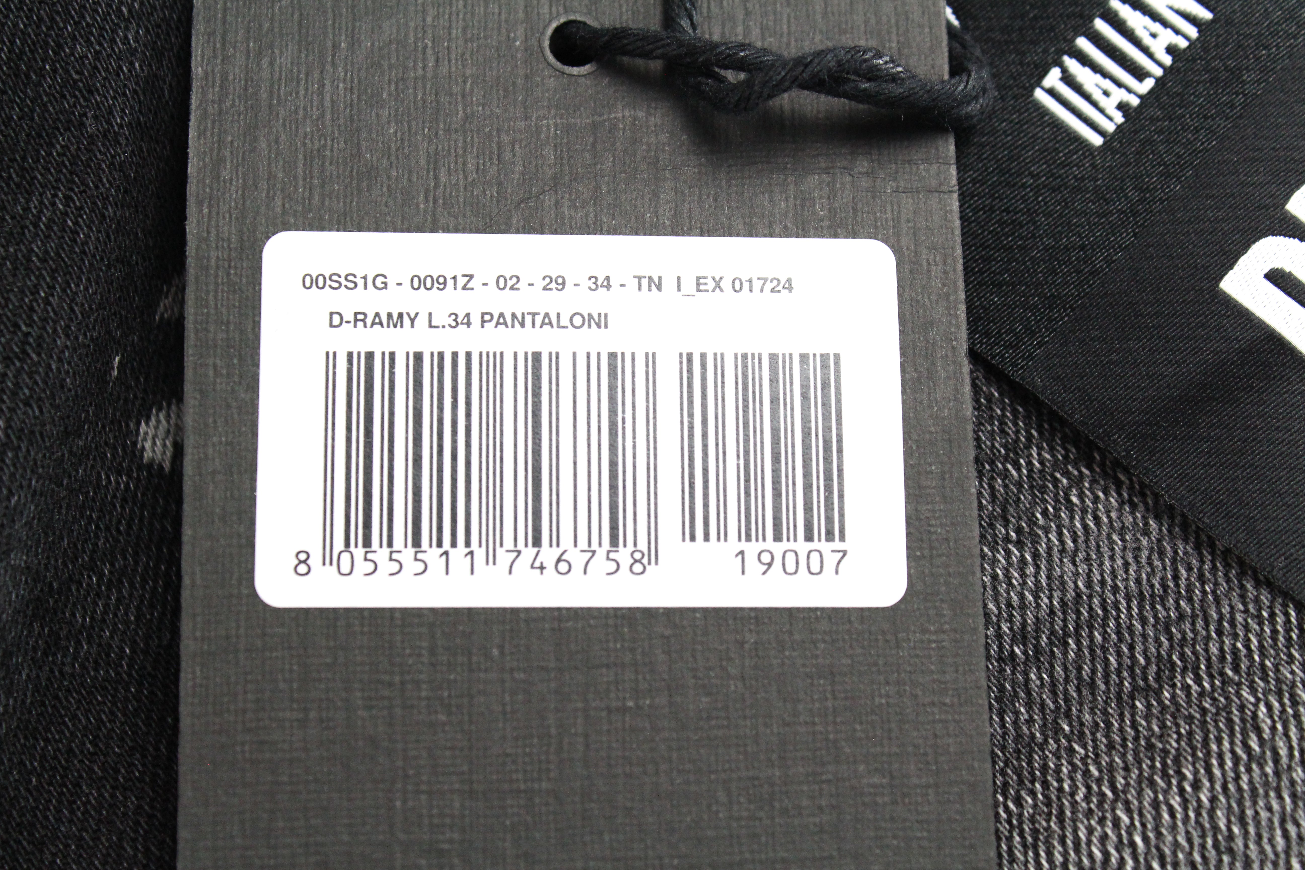 DIESEL D-Ramy 0091Z moteriški džinsai W29/L34 aptempti pilki tamprūs džinsai 