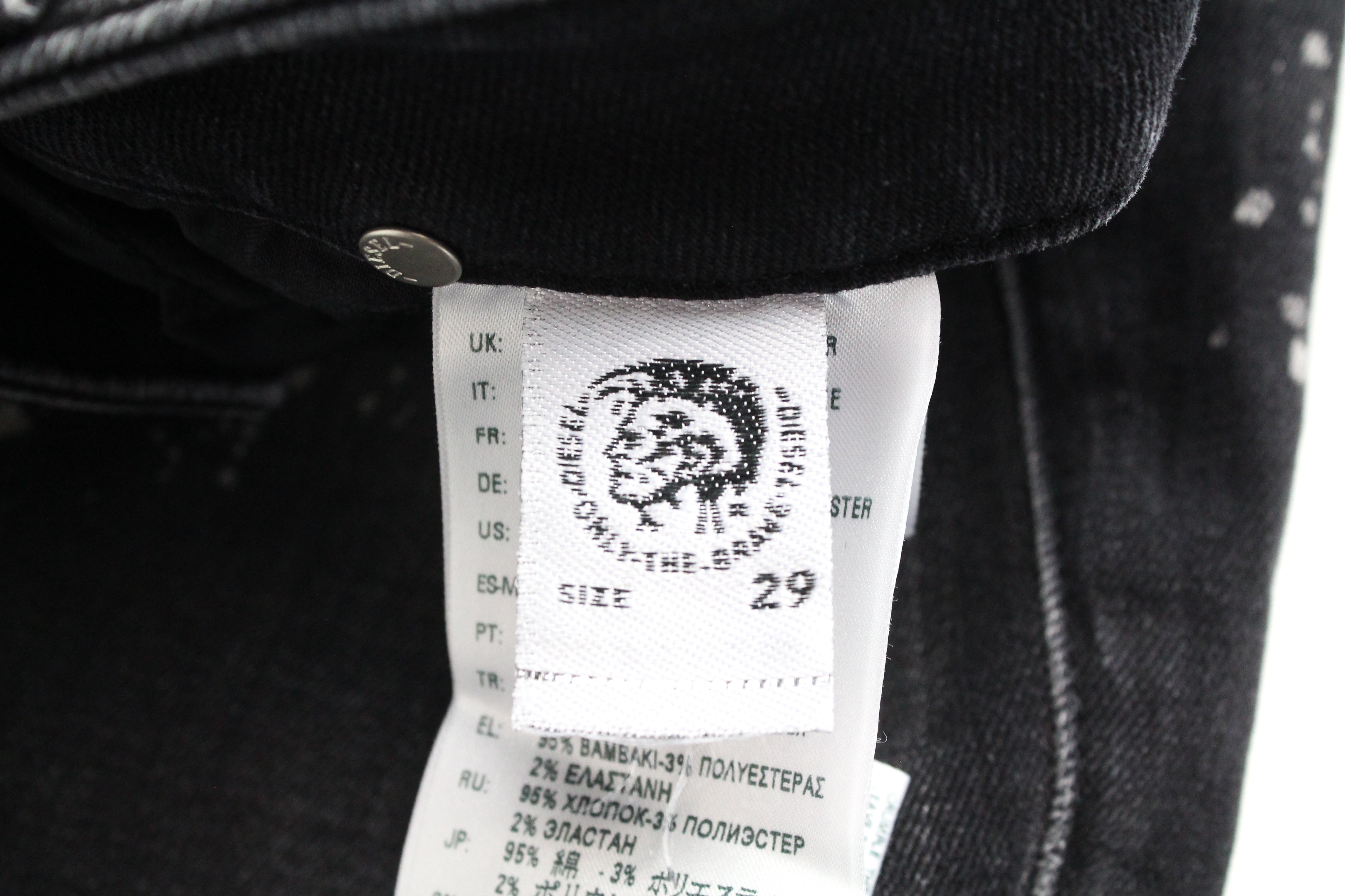 DIESEL D-Ramy 0091Z moteriški džinsai W29/L34 aptempti pilki tamprūs džinsai 