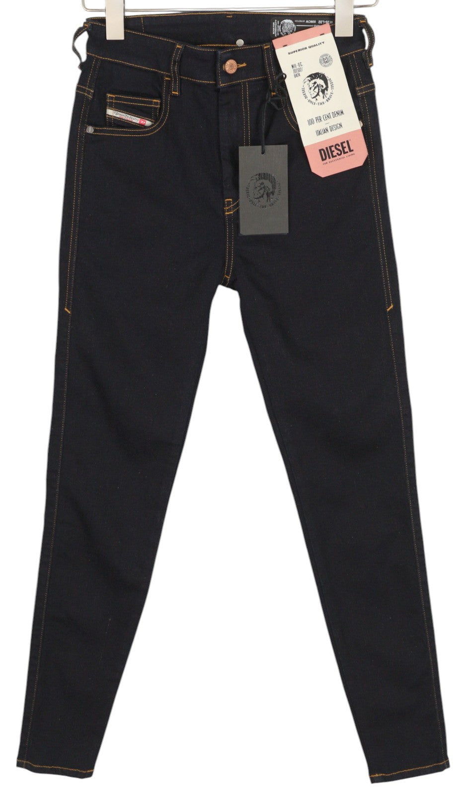 DIESEL Slandy-High 009CW moteriški džinsai W26/L32 itin aptempti, aukštu juosmeniu, tamprūs. 
