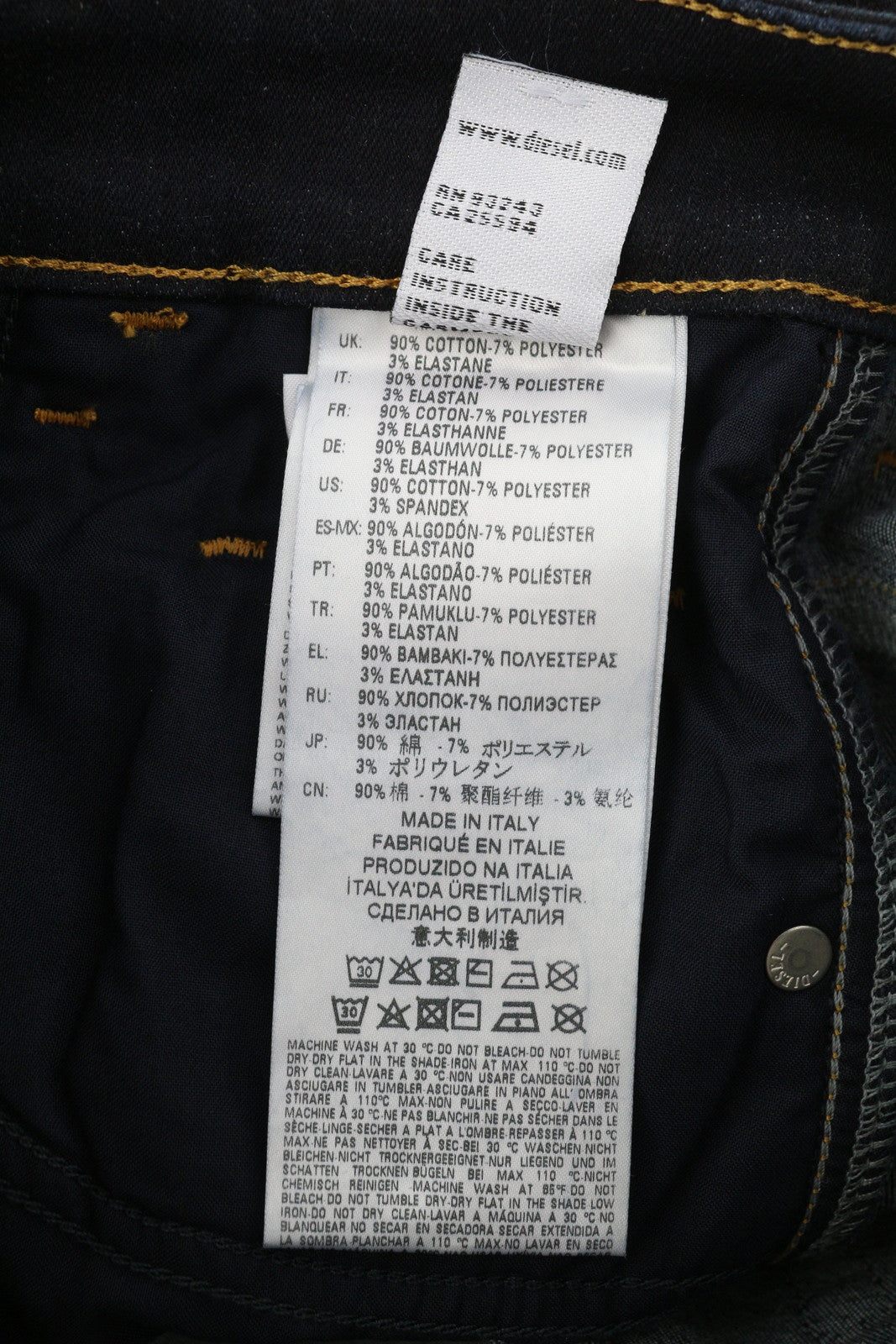 DIESEL Slandy-High 009CW moteriški džinsai W26/L32 itin aptempti, aukštu juosmeniu, tamprūs. 