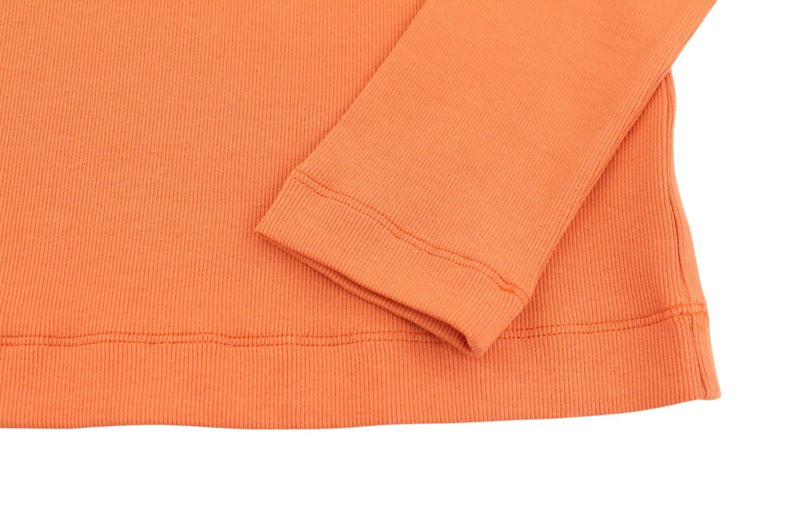 DIESEL T-Ballet-D moteriški marškinėliai L dydžio oranžiniai ilgomis rankovėmis, trumpinti apvaliu kaklu, briaunuoti 