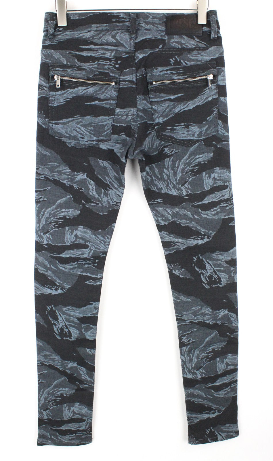 DIESEL D-Amny-SP1 0091R vyriški džinsai W32/L32 aptempti, mėlyni, tamprūs raštai 