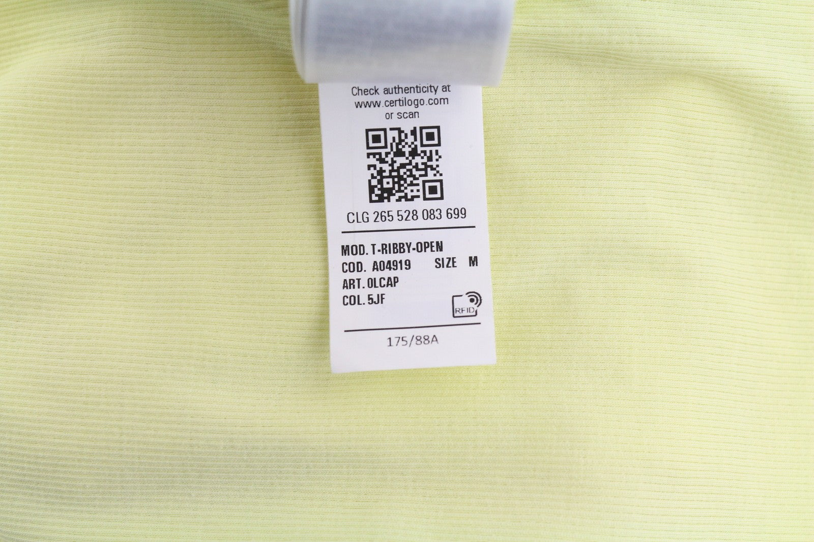 DIESEL T-Ribby-Open moteriški marškinėliai M geltoni kardiganai su sagomis ir trumpais briaunuotais raštais 