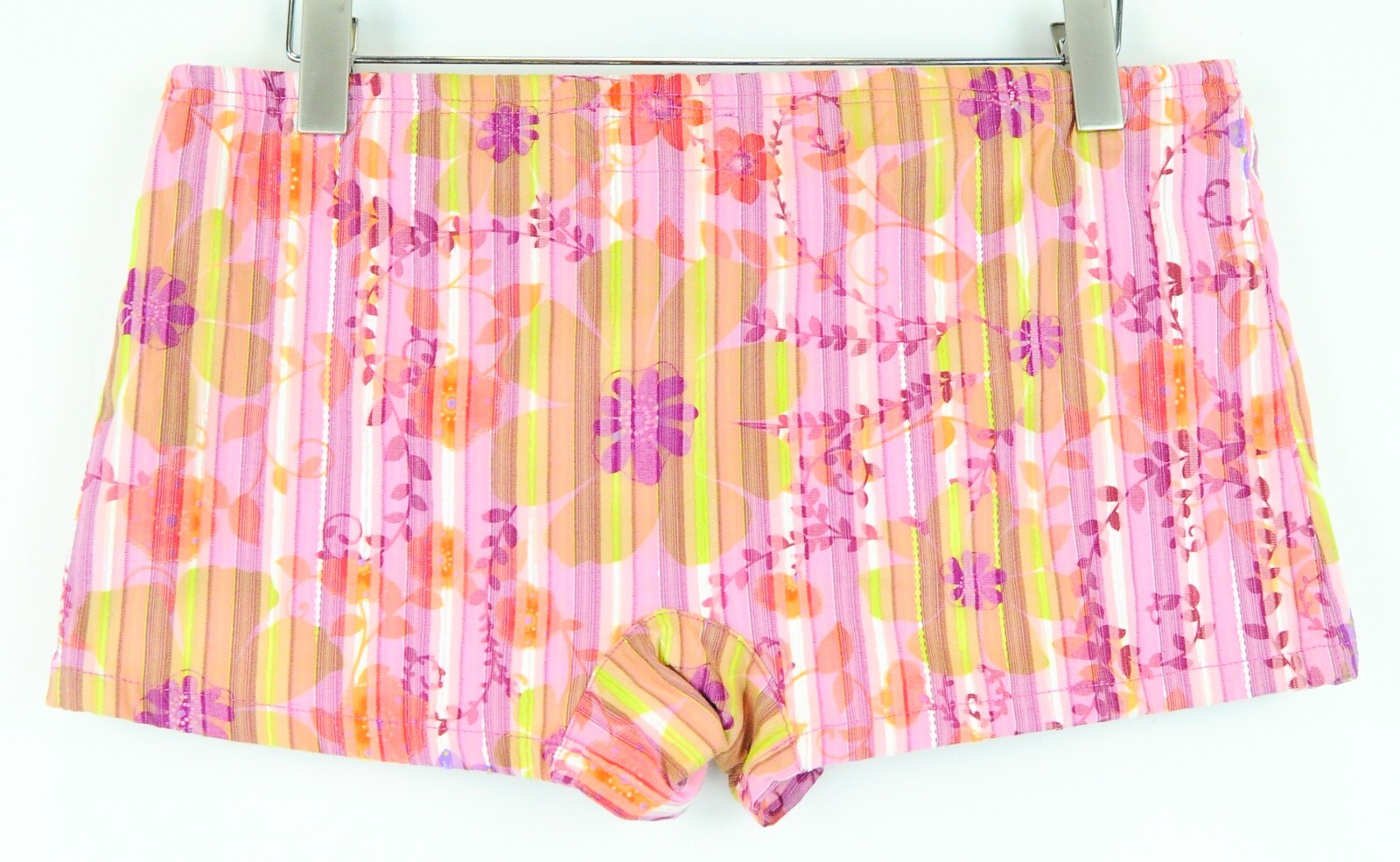 HARMONT & BLAINE Acqua ~W34 Pink Swim Trunks Men Striped Floral Pool Shorts