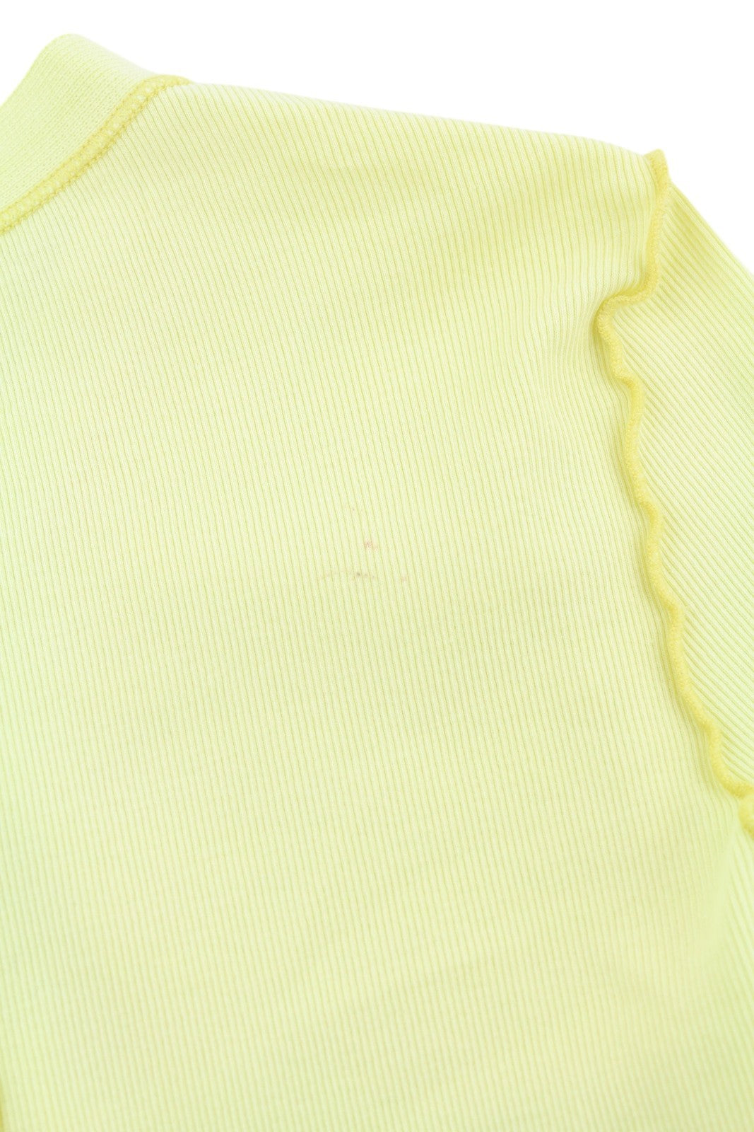 DIESEL T-Ribby-Open moteriški marškinėliai S dydžio geltoni kardiganai su sagomis ir trumpais briaunotais raštais 