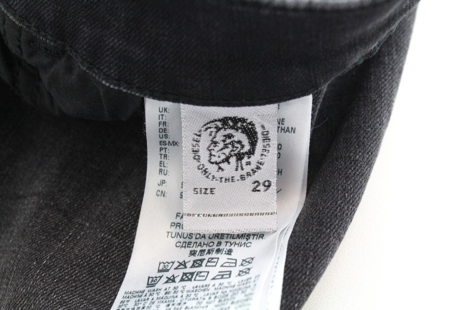 DIESEL D-Eetar 069DV vyriški džinsai W29/L32 siaurėjantys tamprūs pilki su sagomis 