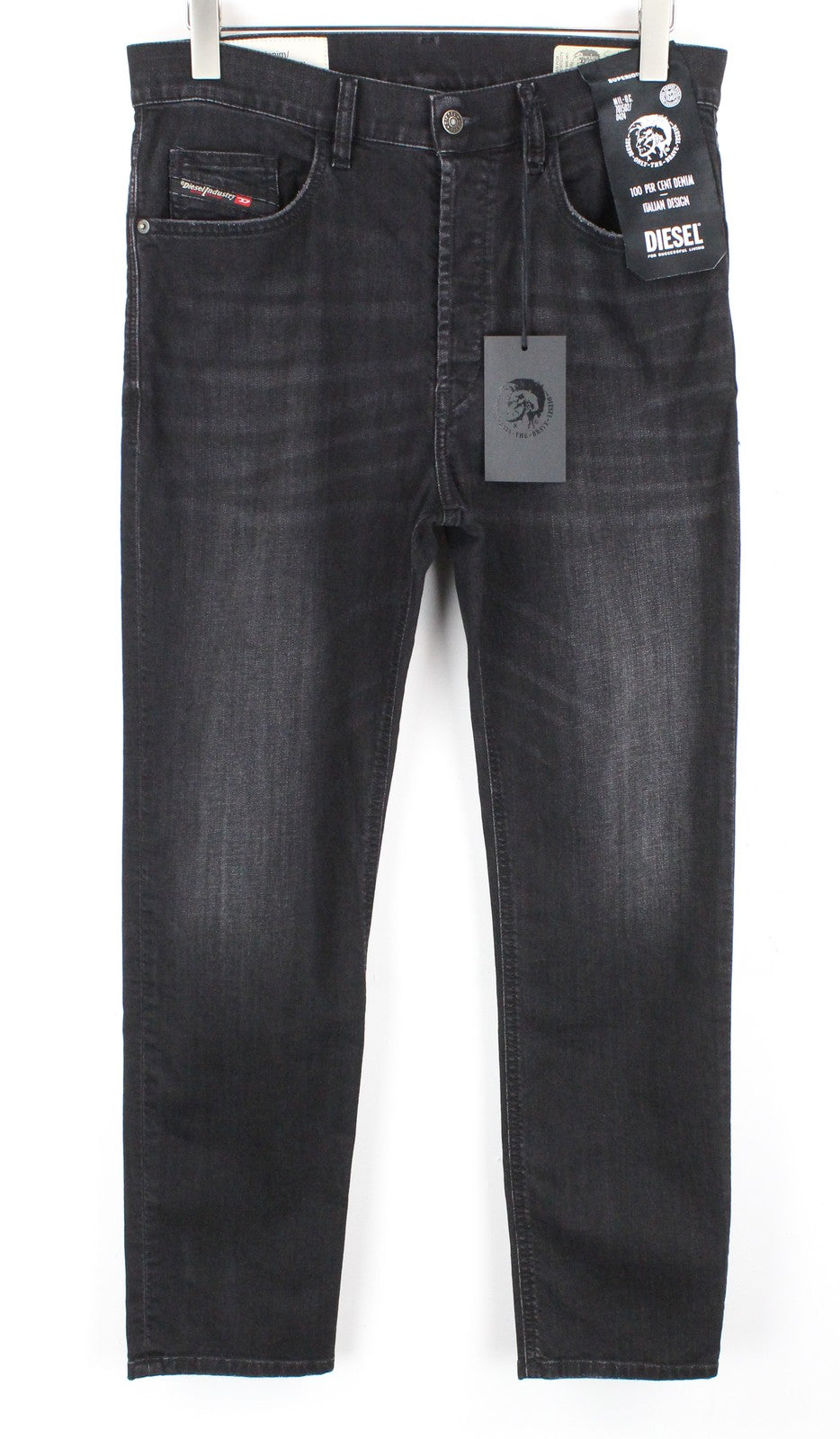 DIESEL D-Eetar 069BG vyriški džinsai W32/L32 siaurėjantys, skalbti skirti, tamprūs, pilki 