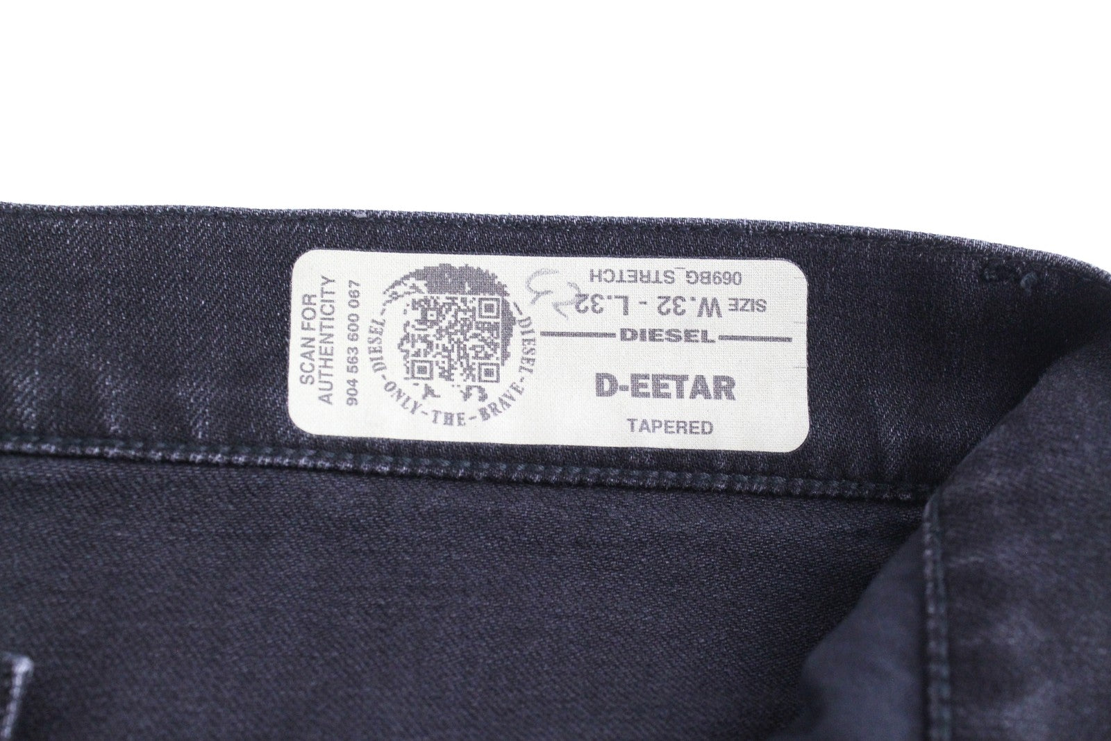 DIESEL D-Eetar 069BG vyriški džinsai W32/L32 siaurėjantys, skalbti skirti, tamprūs, pilki 