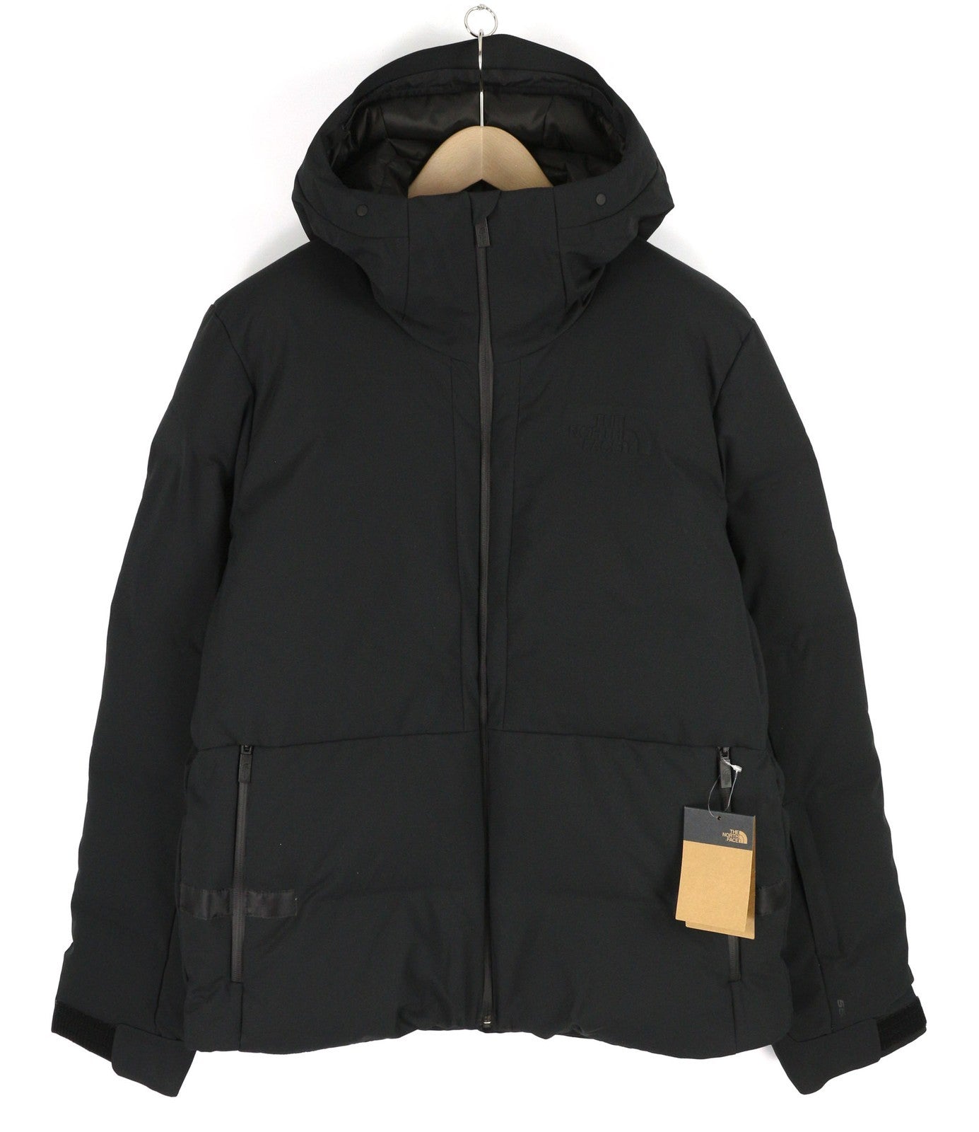 THE NORTH FACE Cirque pūkinė vyriška striukė L 550, užpildyta, su gobtuvu, pamušalu ir užtrauktuku, juoda 