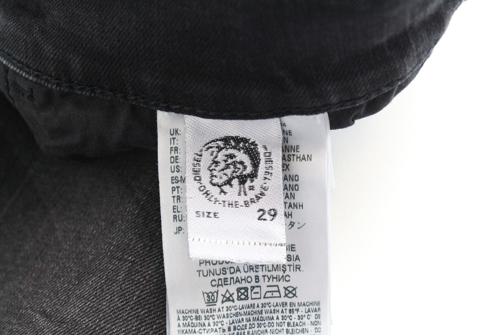 DIESEL D-Eetar 069DV vyriški džinsai W29/L30 siaurėjantys, plėšyti, tamprūs, pilki 