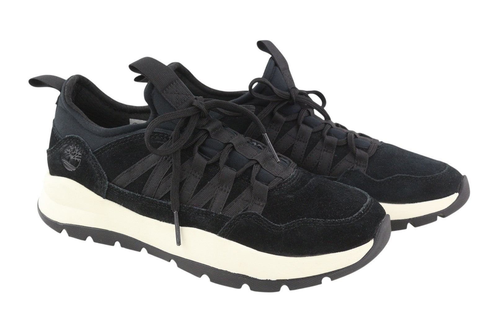 TIMBERLAND A24S9 vyriški sportbačiai EU41.5 EU42 juodi zomšiniai odiniai sportbačiai su raišteliais 