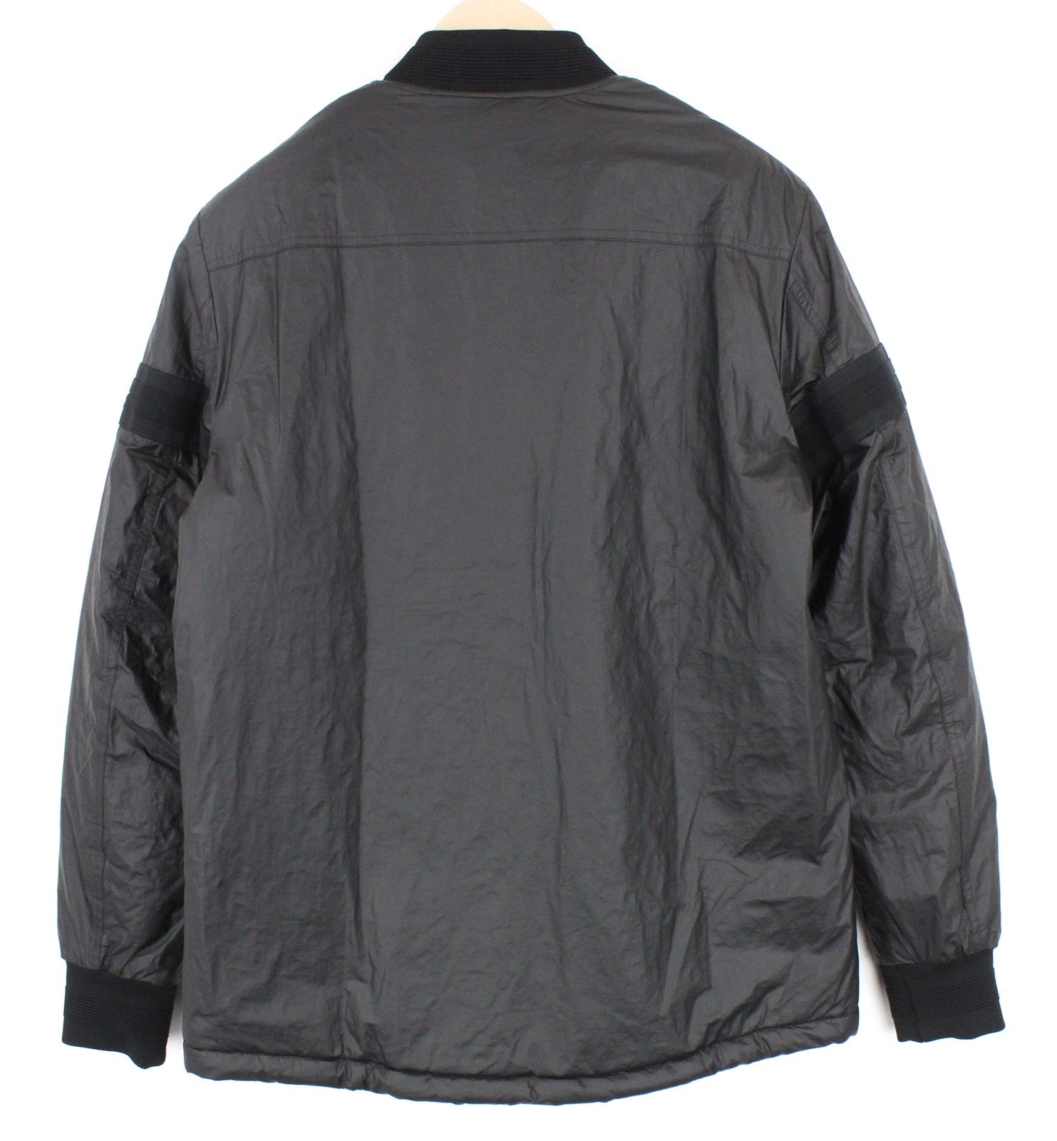 REPLAY vyriška striukė L, juoda, su pamušalu, ilga, su logotipu, viengulė lova 